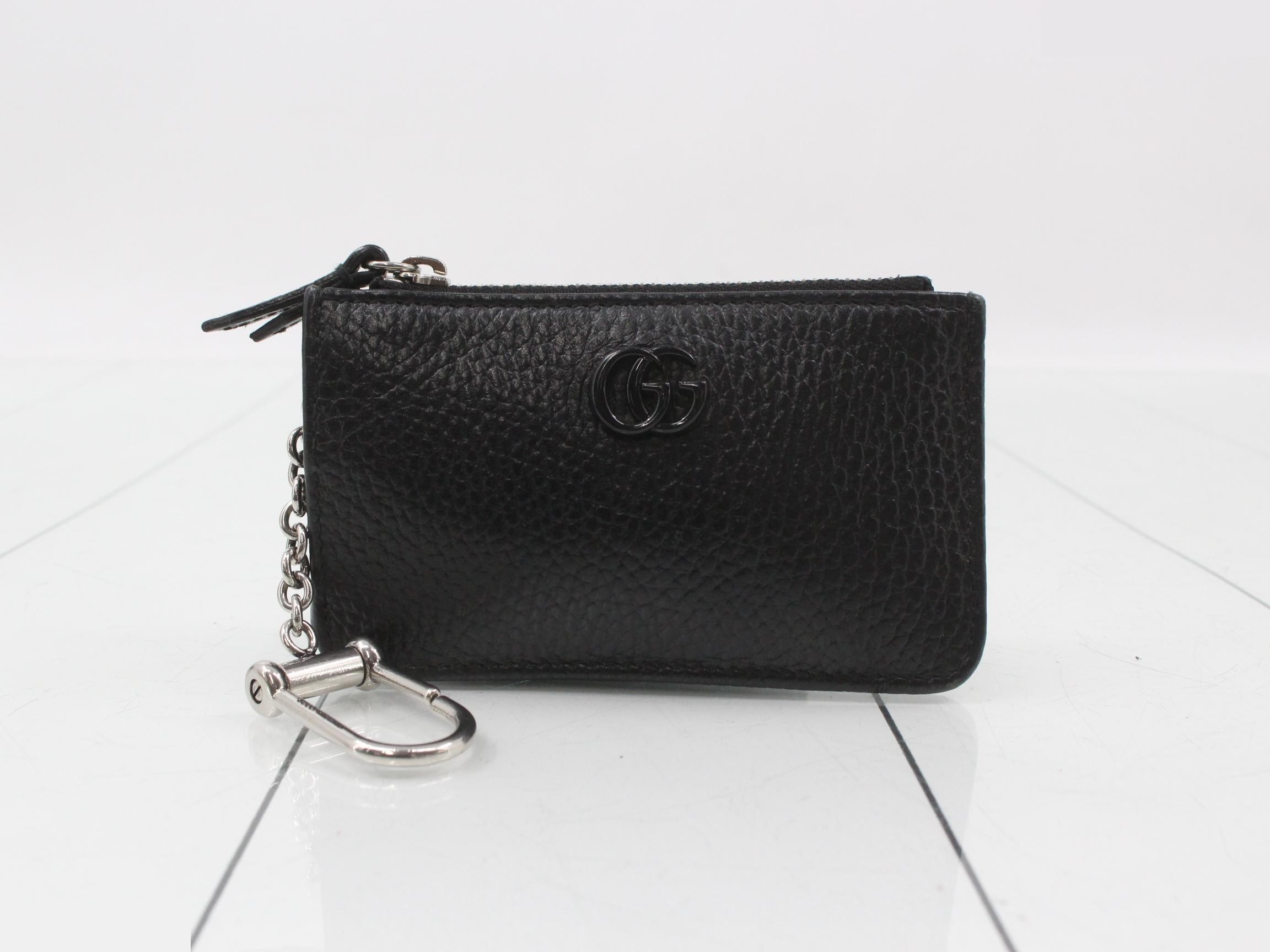 Petite Marmont Coin Case, Leather, Black