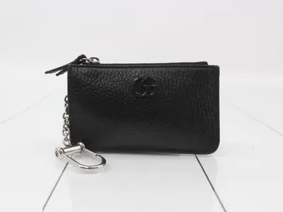 Petite Marmont Coin Case, Leather, Black