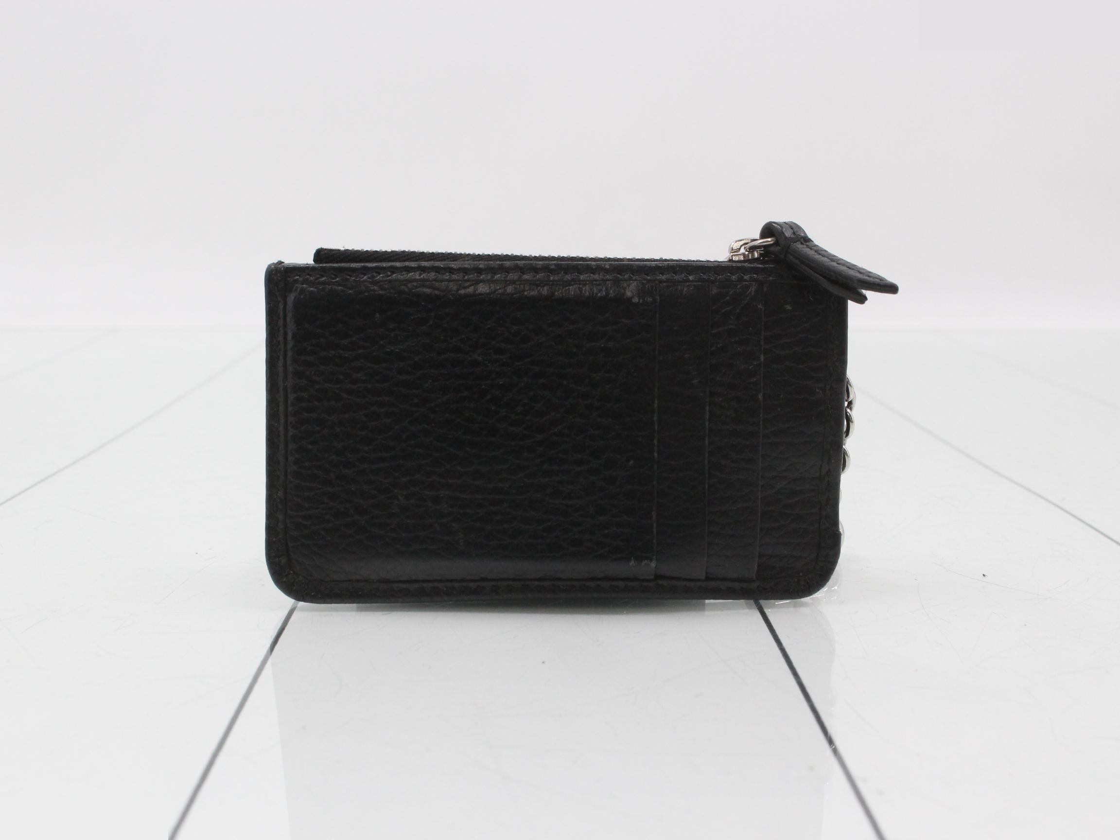 Petite Marmont Coin Case, Leather, Black — view 2