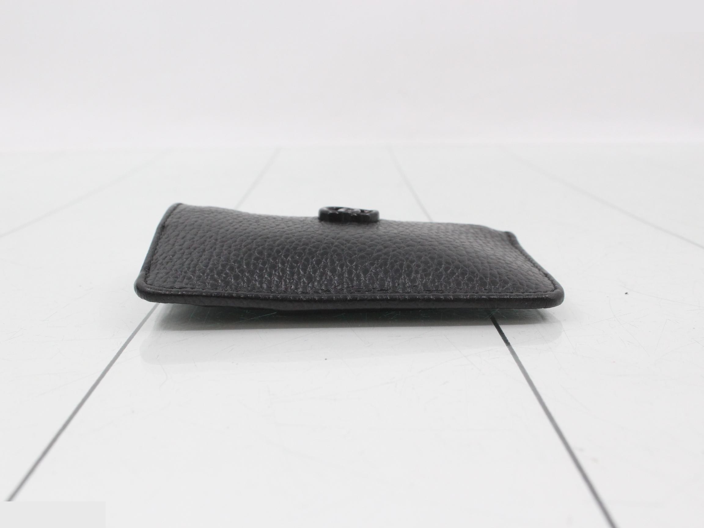 Petite Marmont Coin Case, Leather, Black — view 3