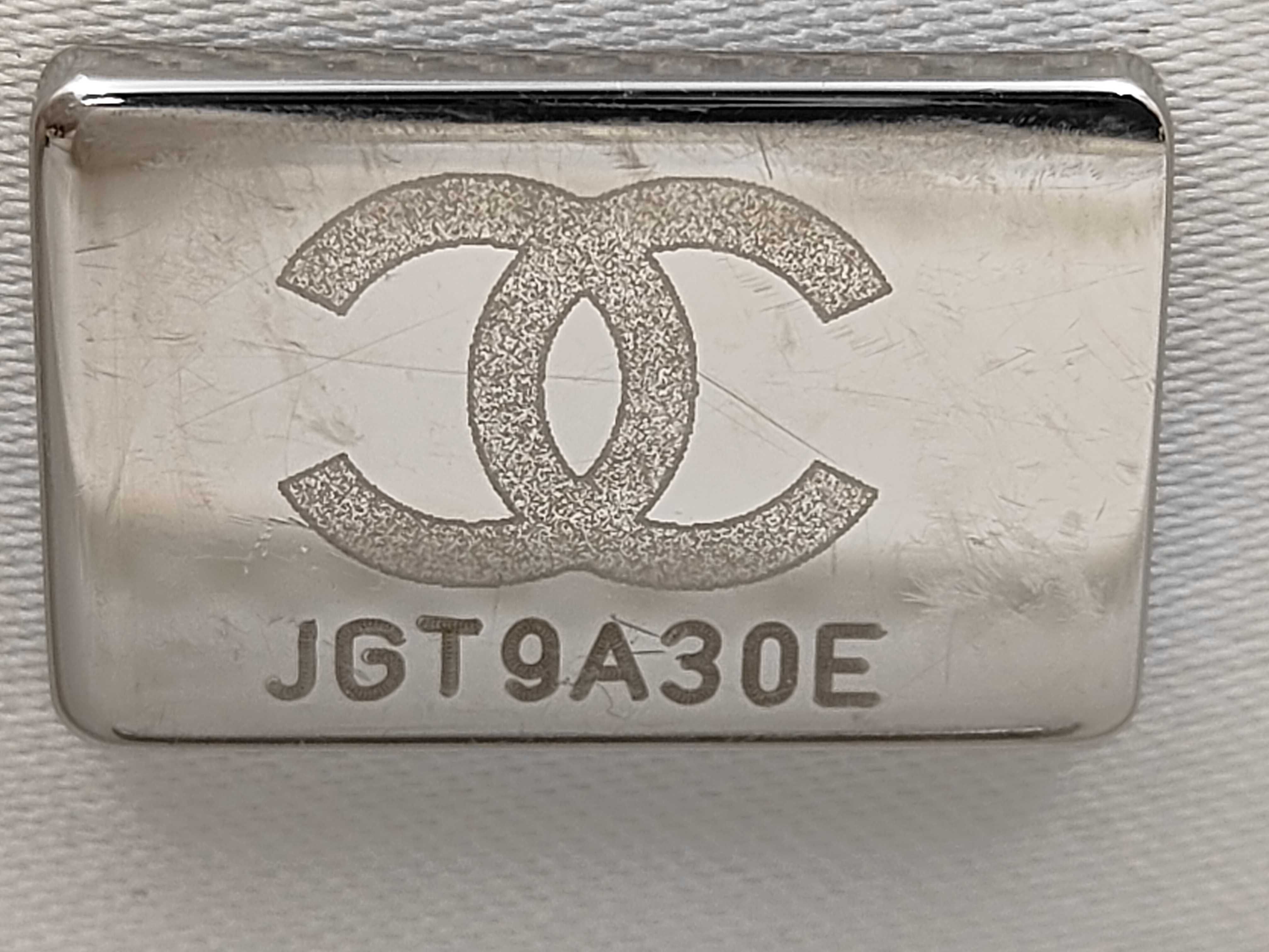 Mini Matelassé Chain Shoulder Bag with Sequins, Gray — view 12
