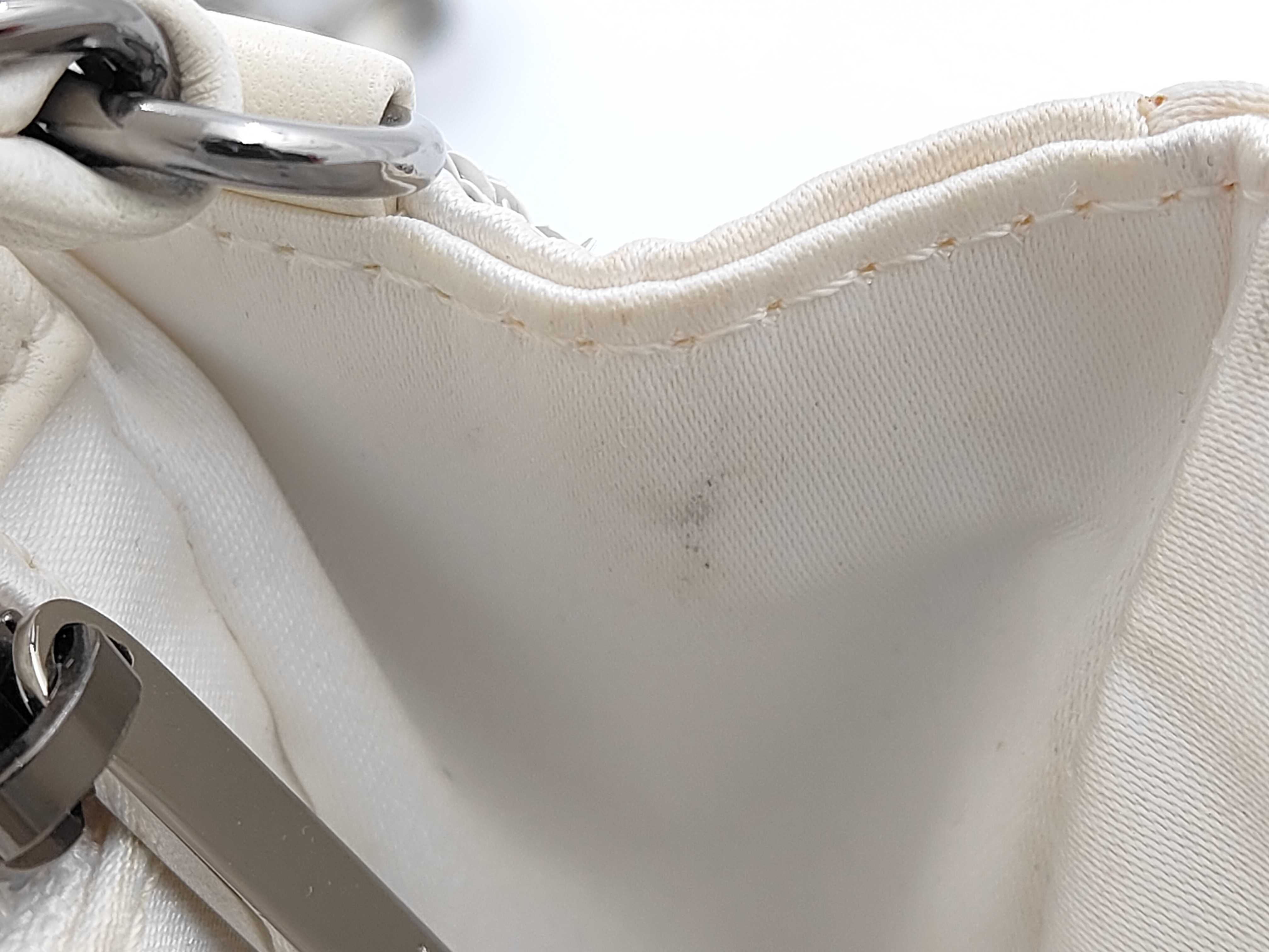Mini Matelassé Chain Shoulder Bag with Sequins, Gray — view 13