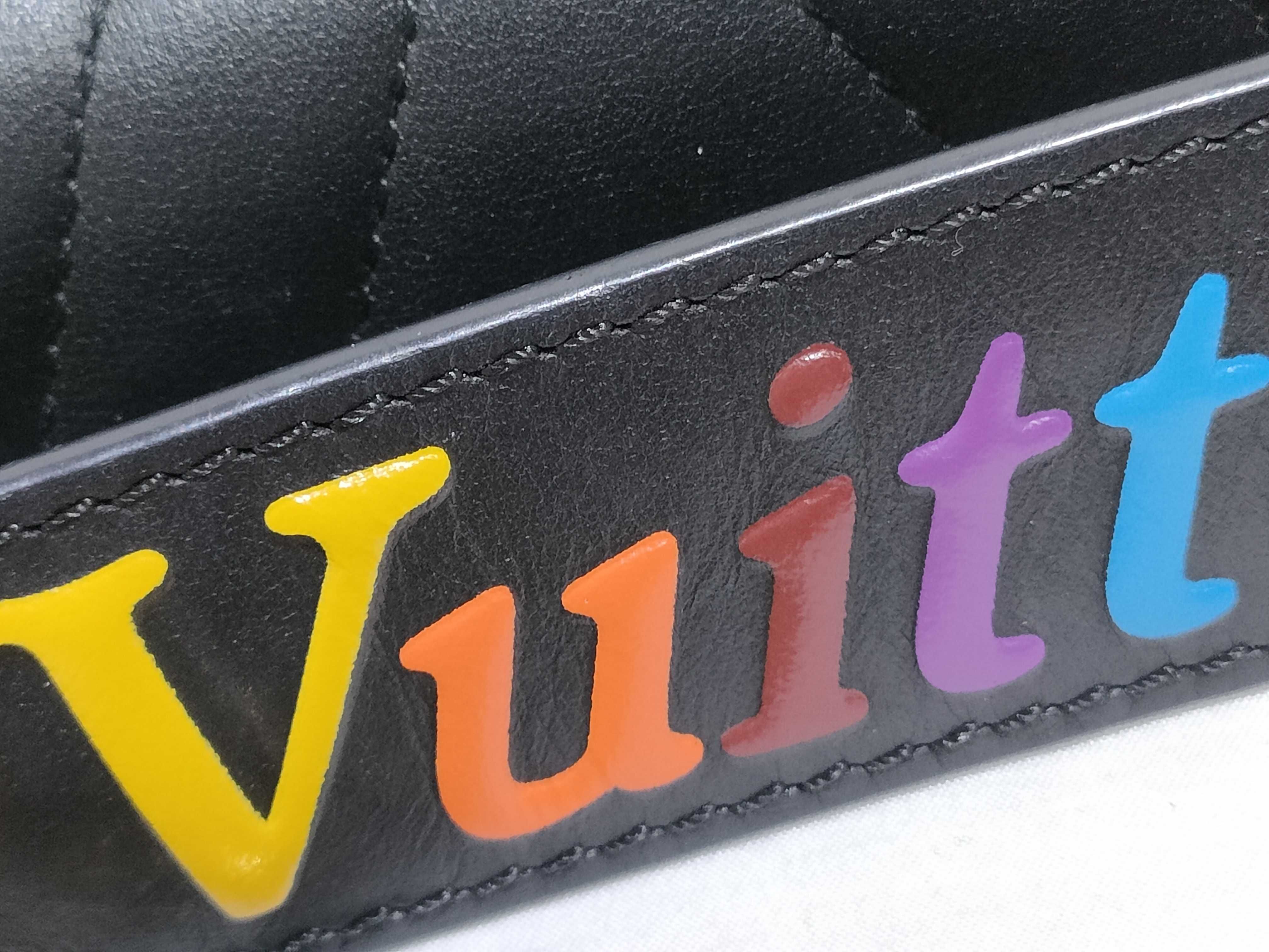 LV Calfskin Black Chain Shoulder Bag — view 4