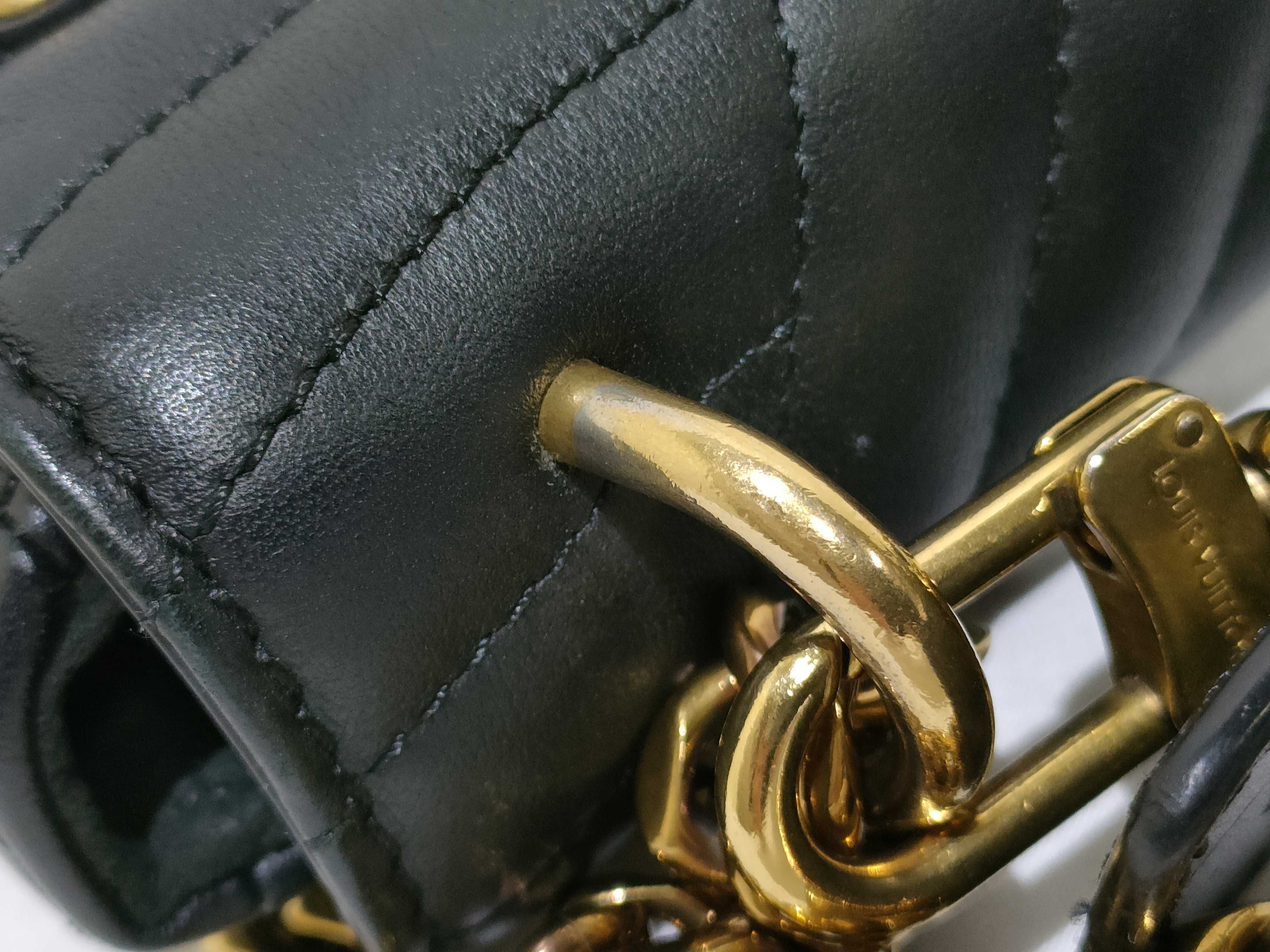 LV Calfskin Black Chain Shoulder Bag — view 5