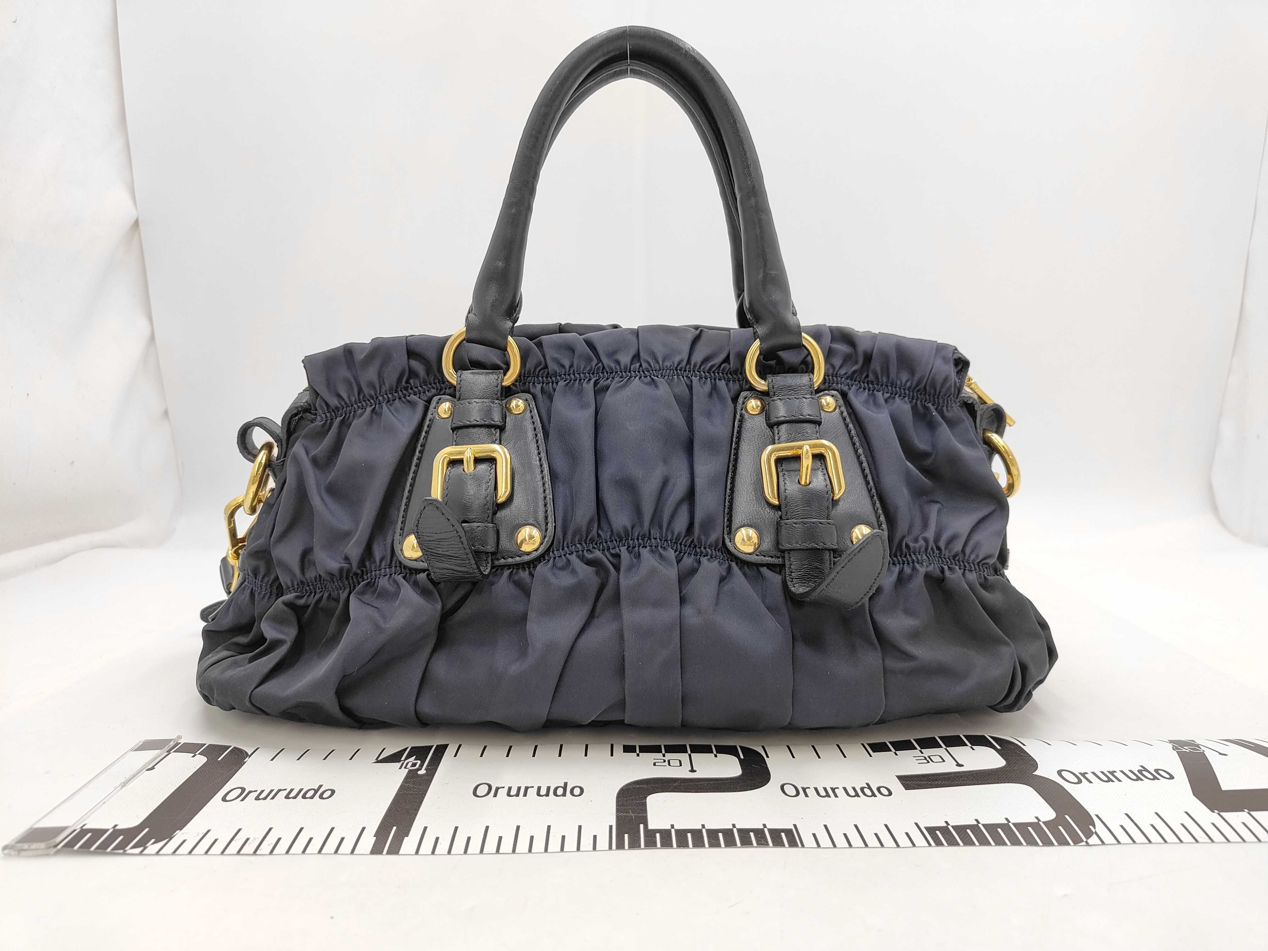 Nylon Gaufre 2WAY Navy BN1336 Handbag — view 2
