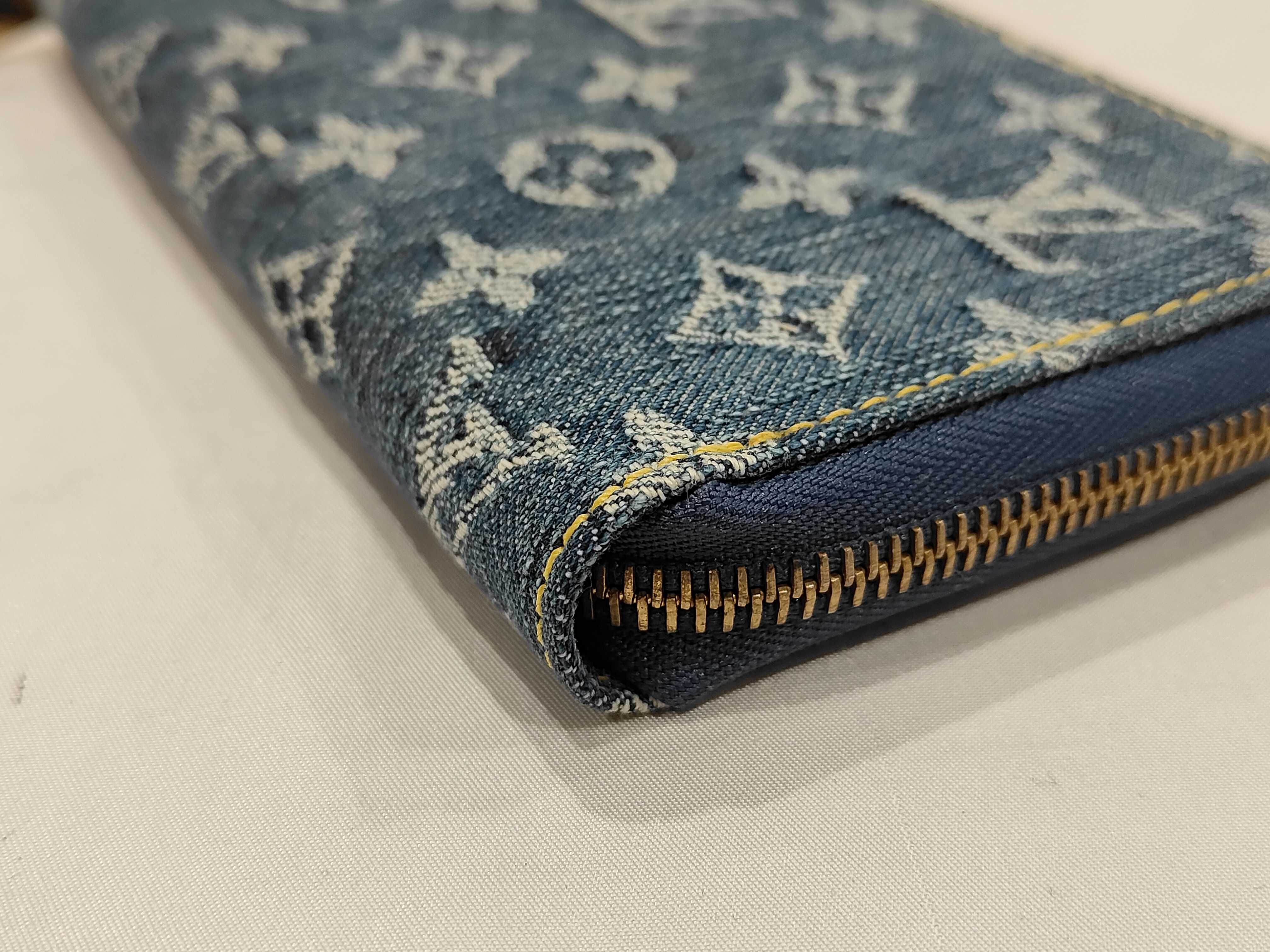 Monogram Denim Zippy Wallet — view 4