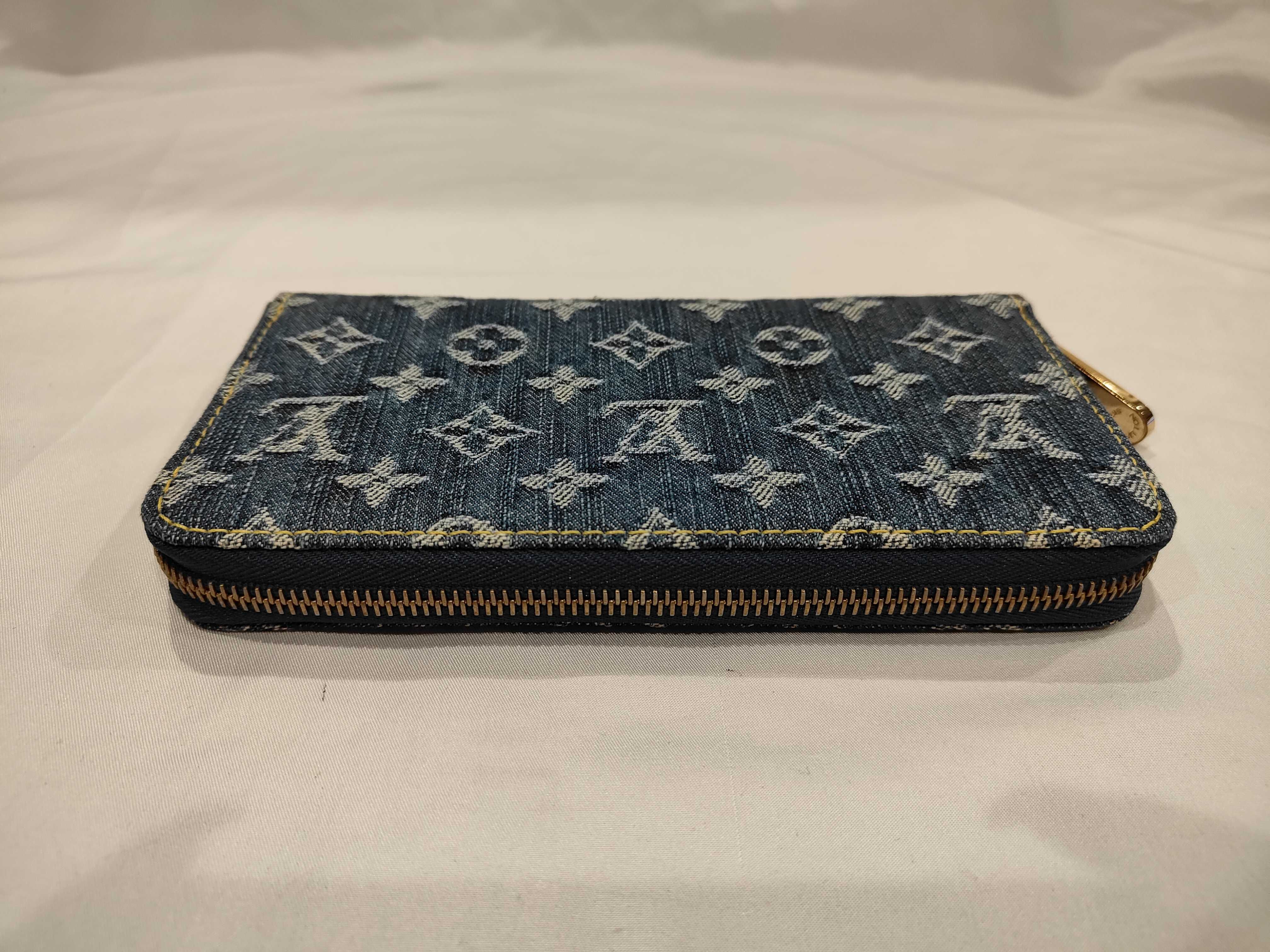Monogram Denim Zippy Wallet — view 6