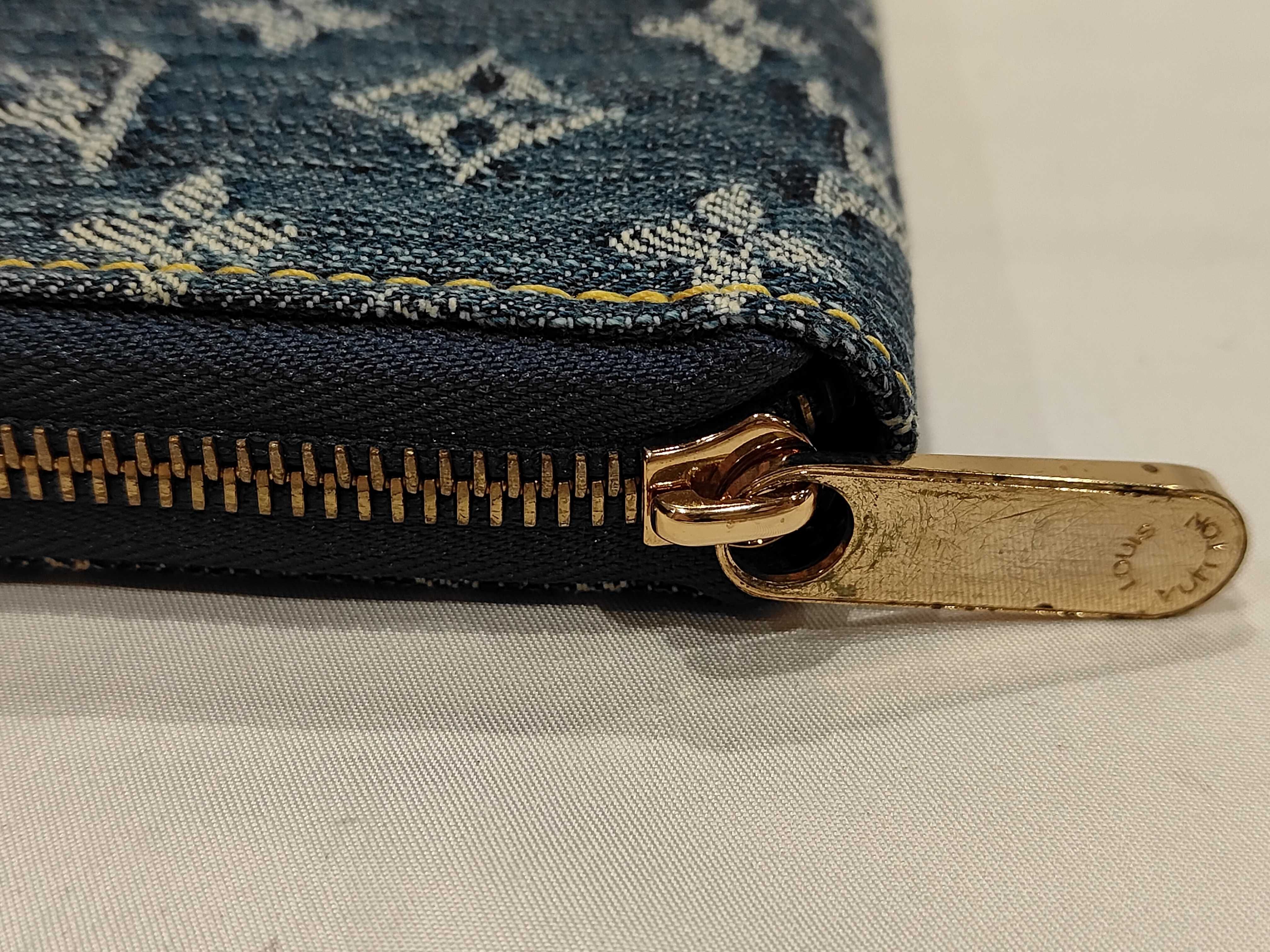 Monogram Denim Zippy Wallet — view 7