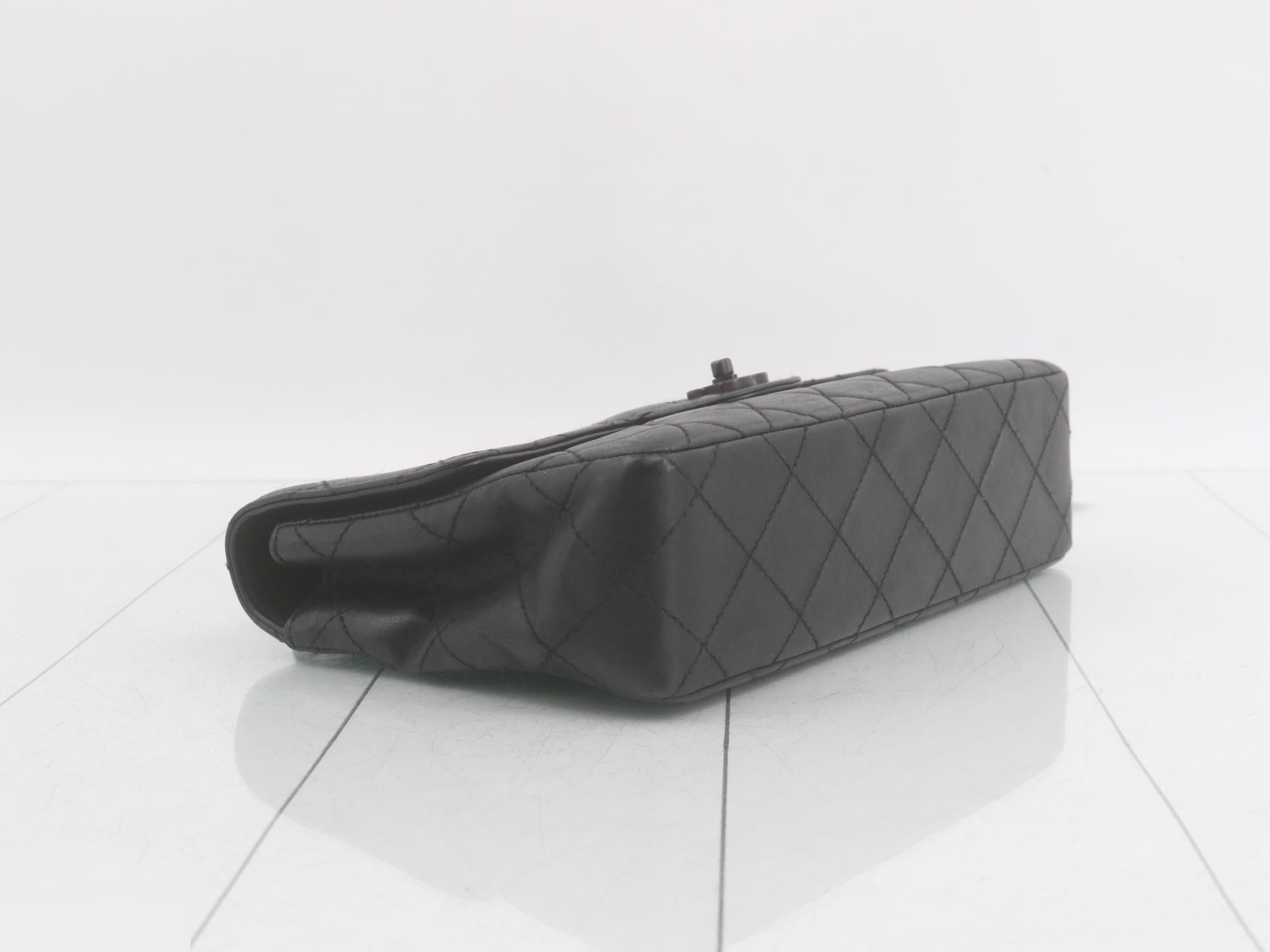 Matelassé Lambskin Wood Chain Shoulder Bag with Seal Card — view 5