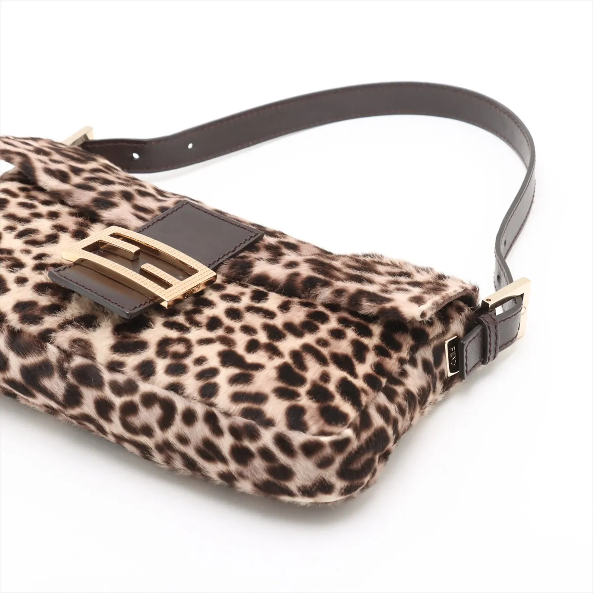 Mamma Bucket Haraco x Leather Shoulder Bag Leopard 8BR600 — view 3