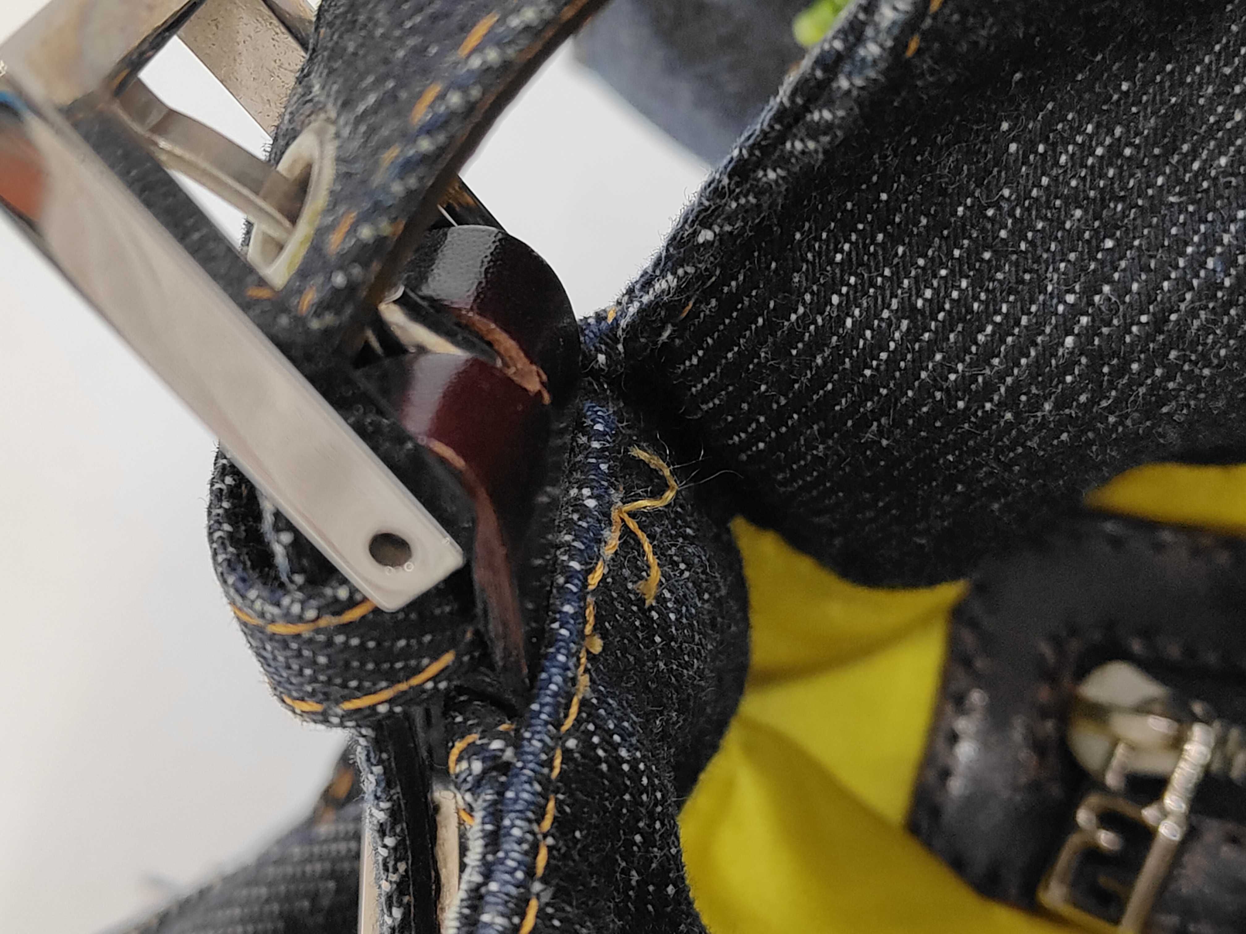 Denim Beaded Mamma Bucket One-Shoulder Bag — view 11