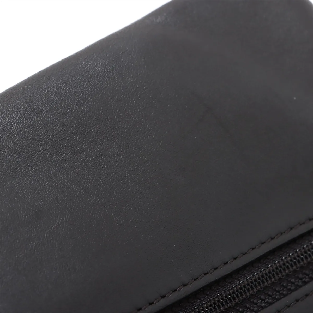 Matelasse patent leather single flap double chain bag black silver hardware 14077625 14th series — view 11