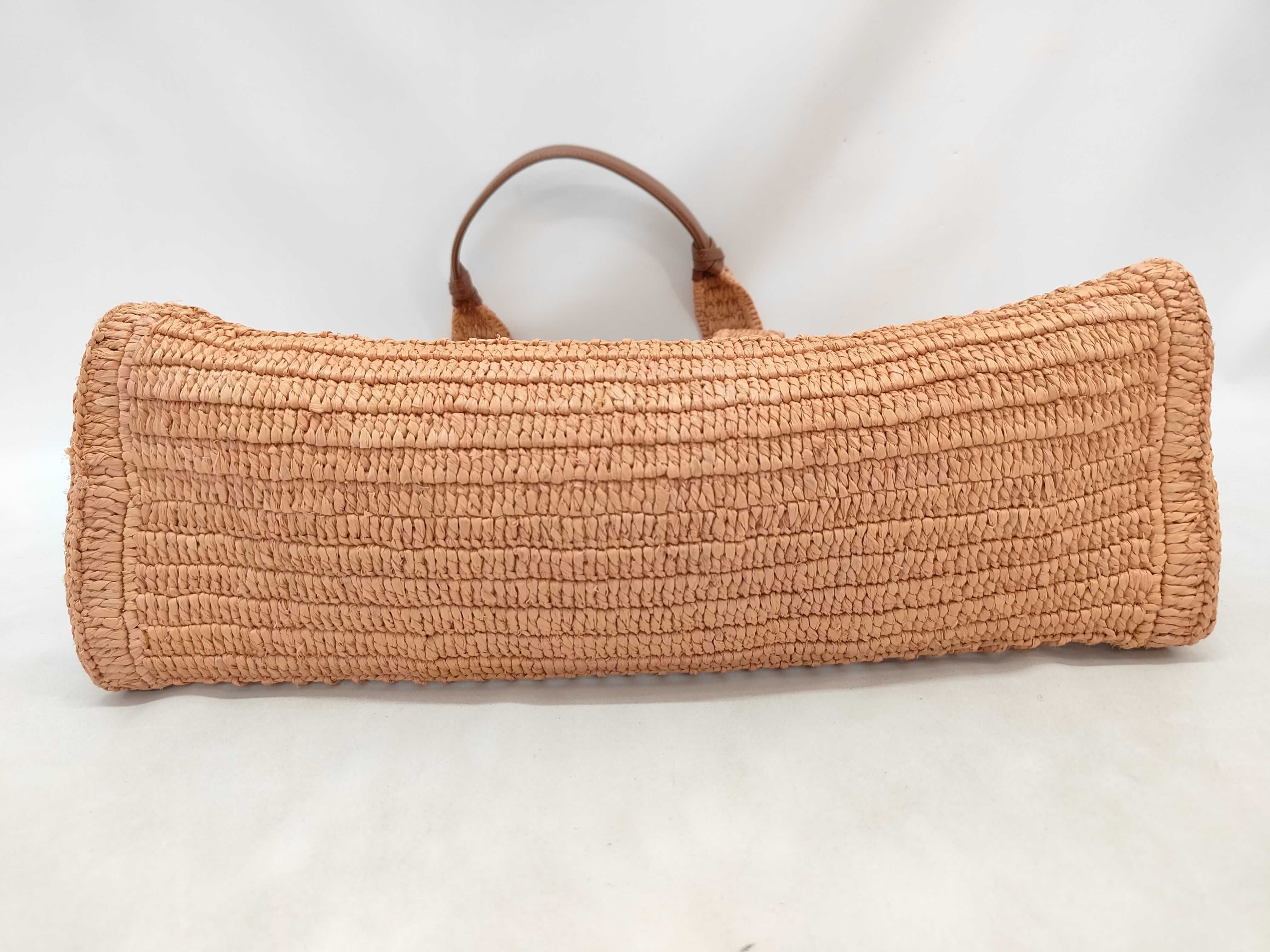Raffia Summer Banana East West Tote Bag — view 3