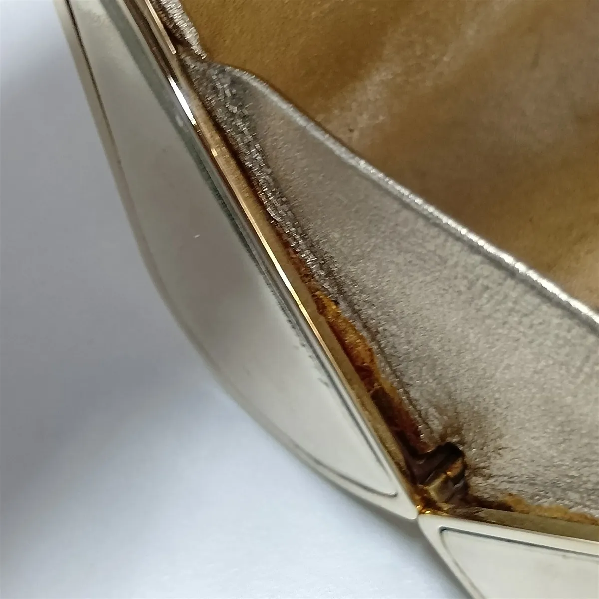 Ice Cube Metallic Leather Clutch Bag, Gold, Gold Hardware, Item No. 13841689, Series No. 13 — view 8