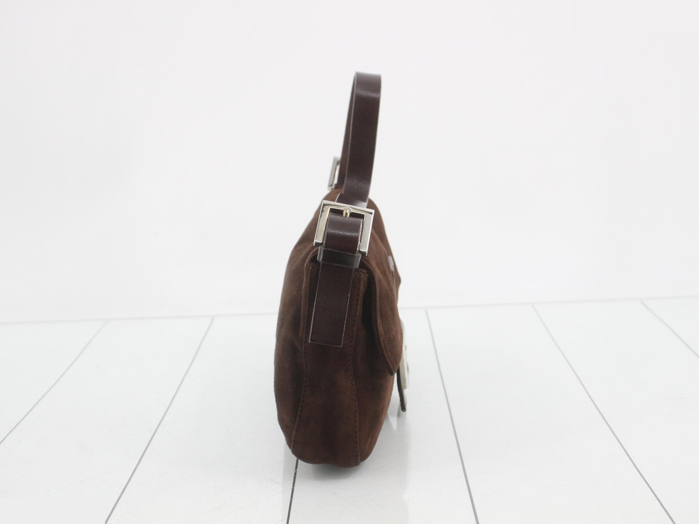 Suede brown Zucca (bag) - handbag — view 4