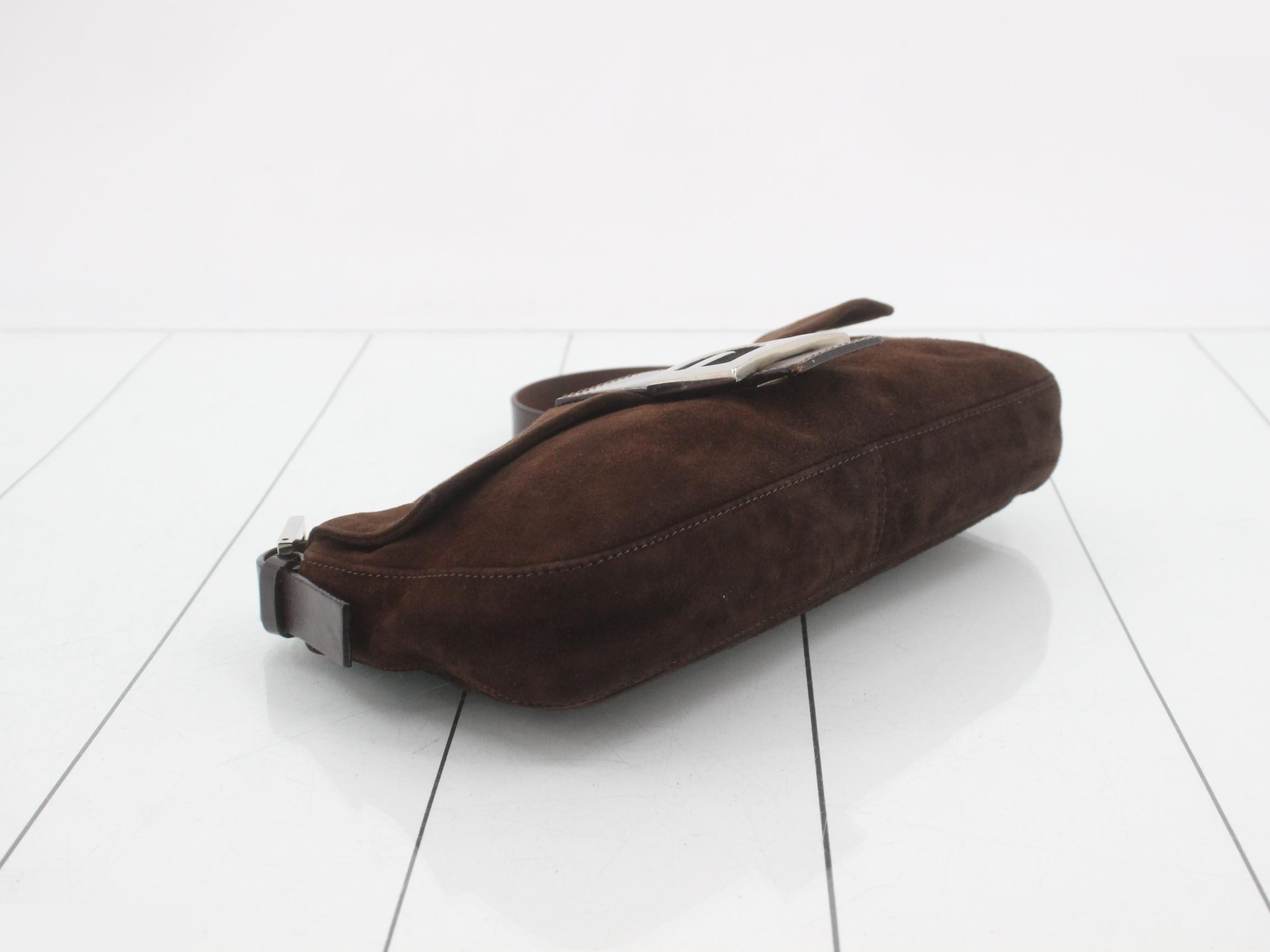 Suede brown Zucca (bag) - handbag — view 5