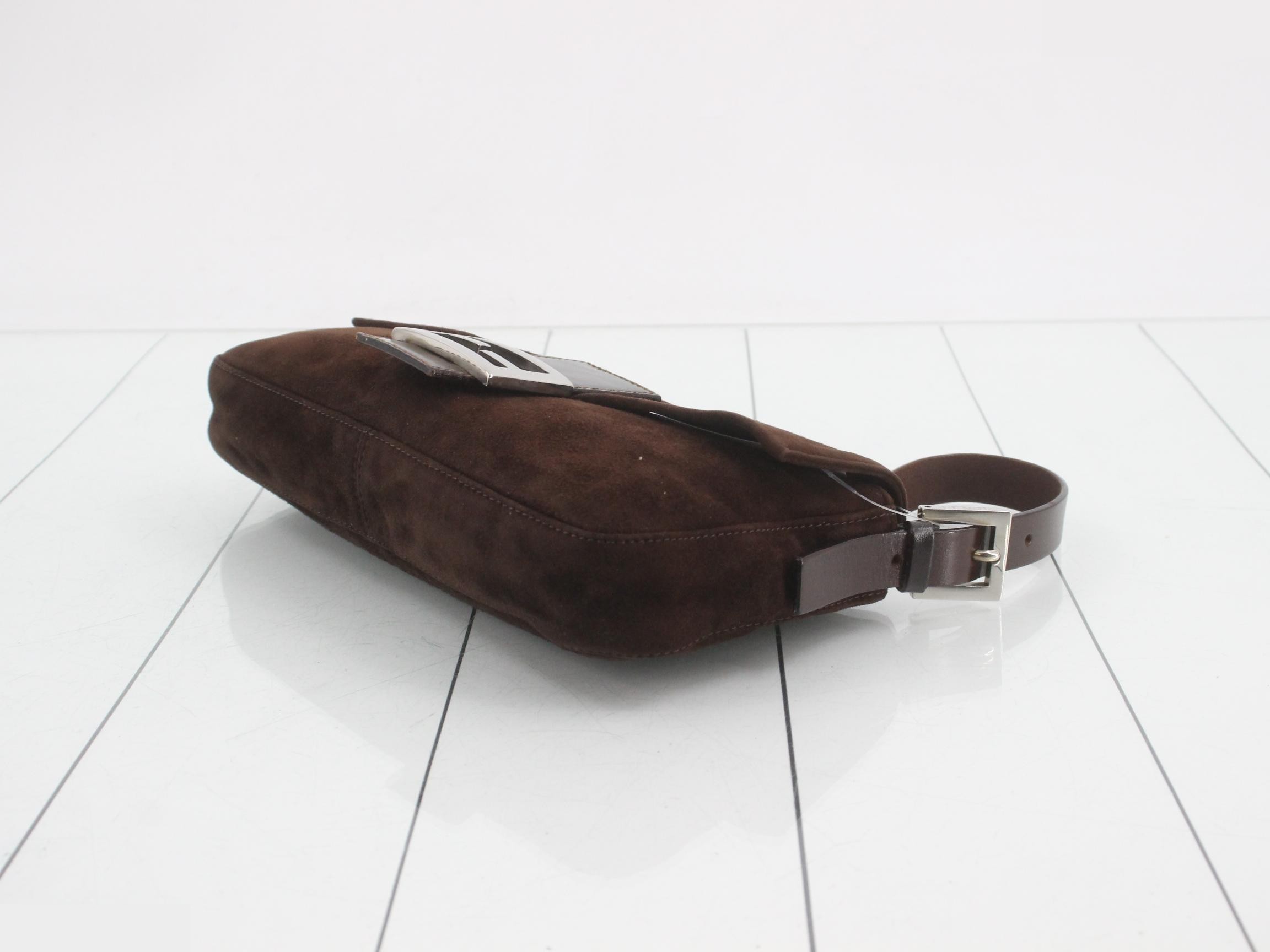 Suede brown Zucca (bag) - handbag — view 6