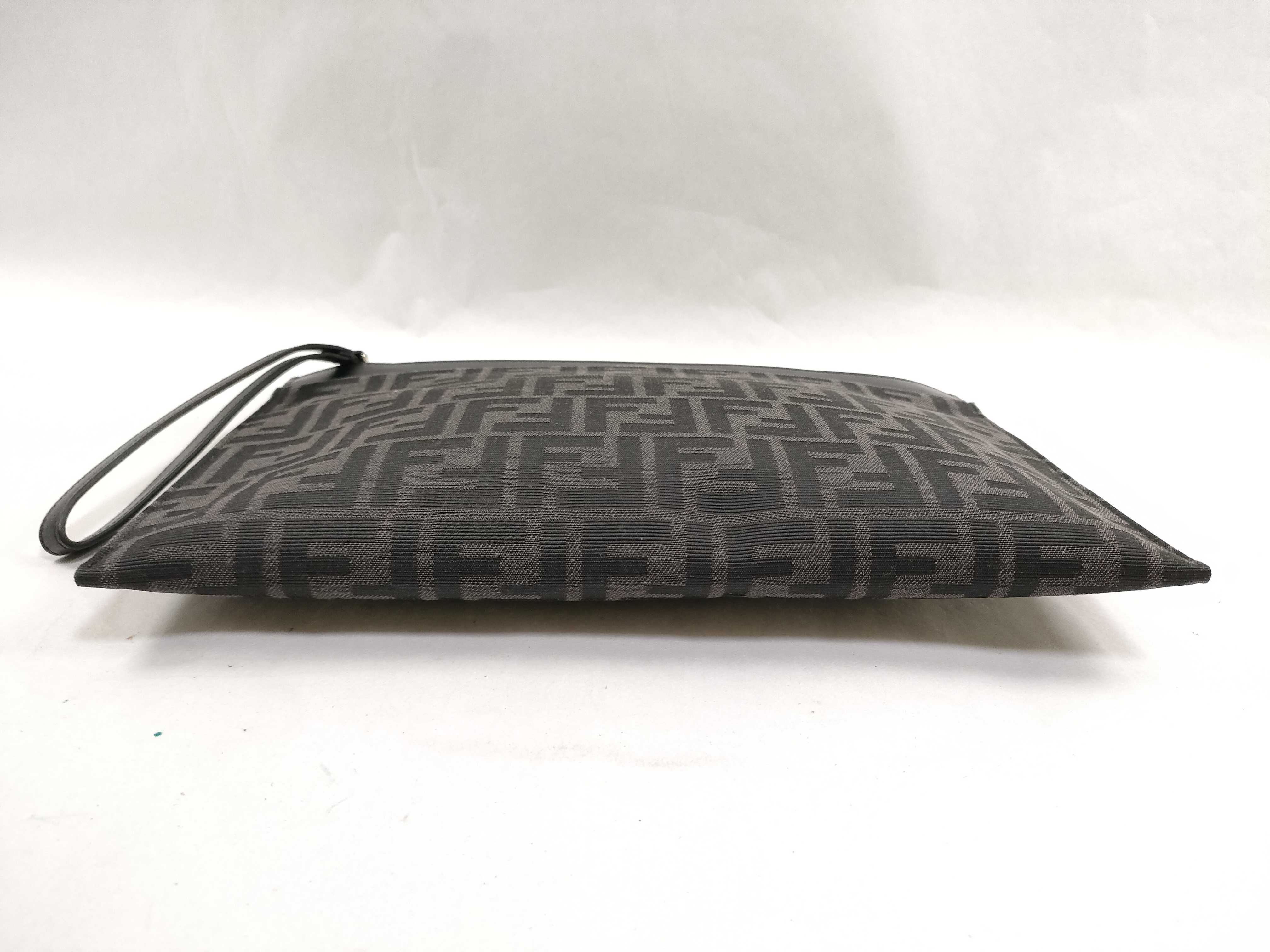 Zucca pattern clutch bag, black clutch bag. — view 4