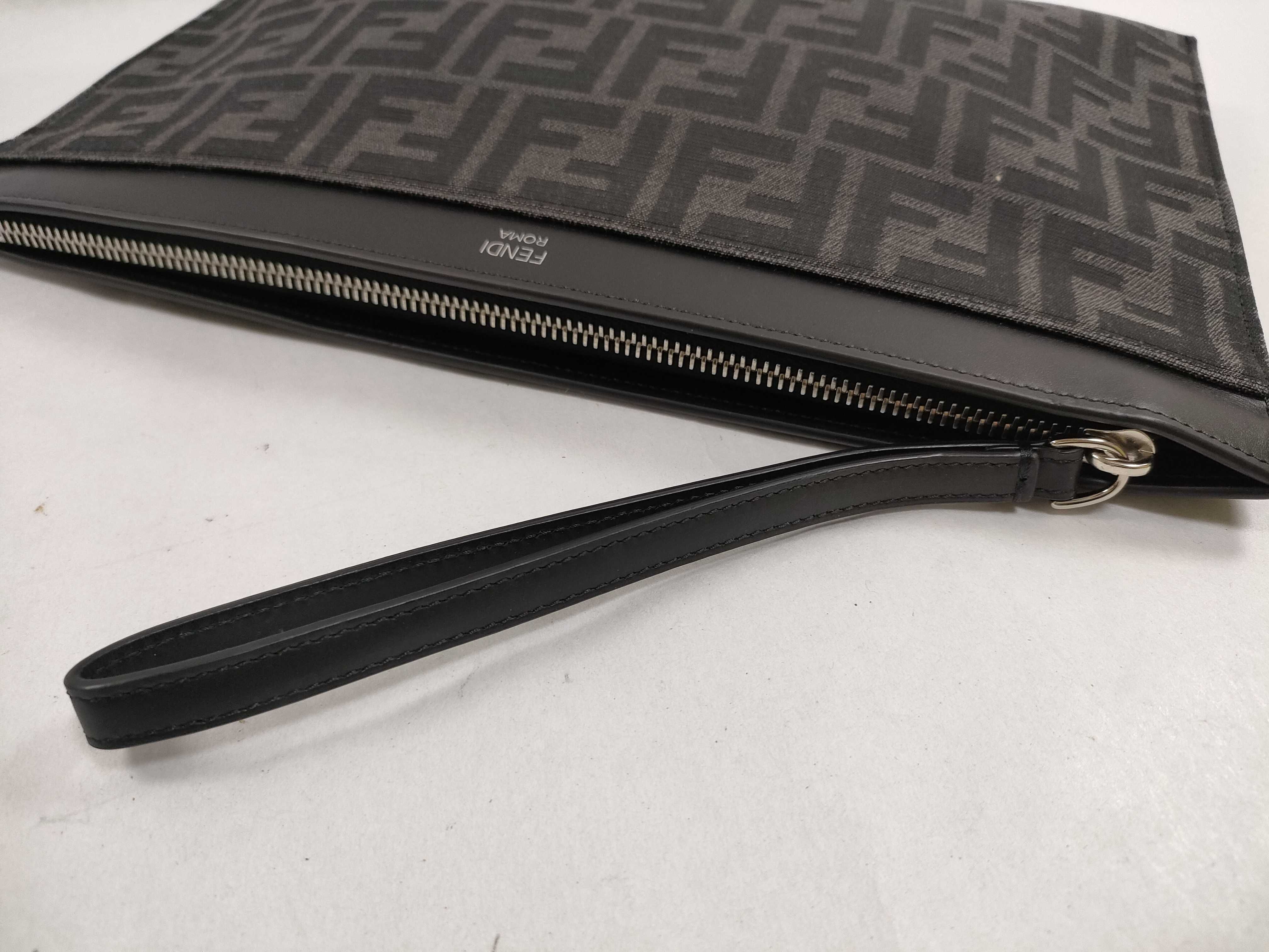 Zucca pattern clutch bag, black clutch bag. — view 6