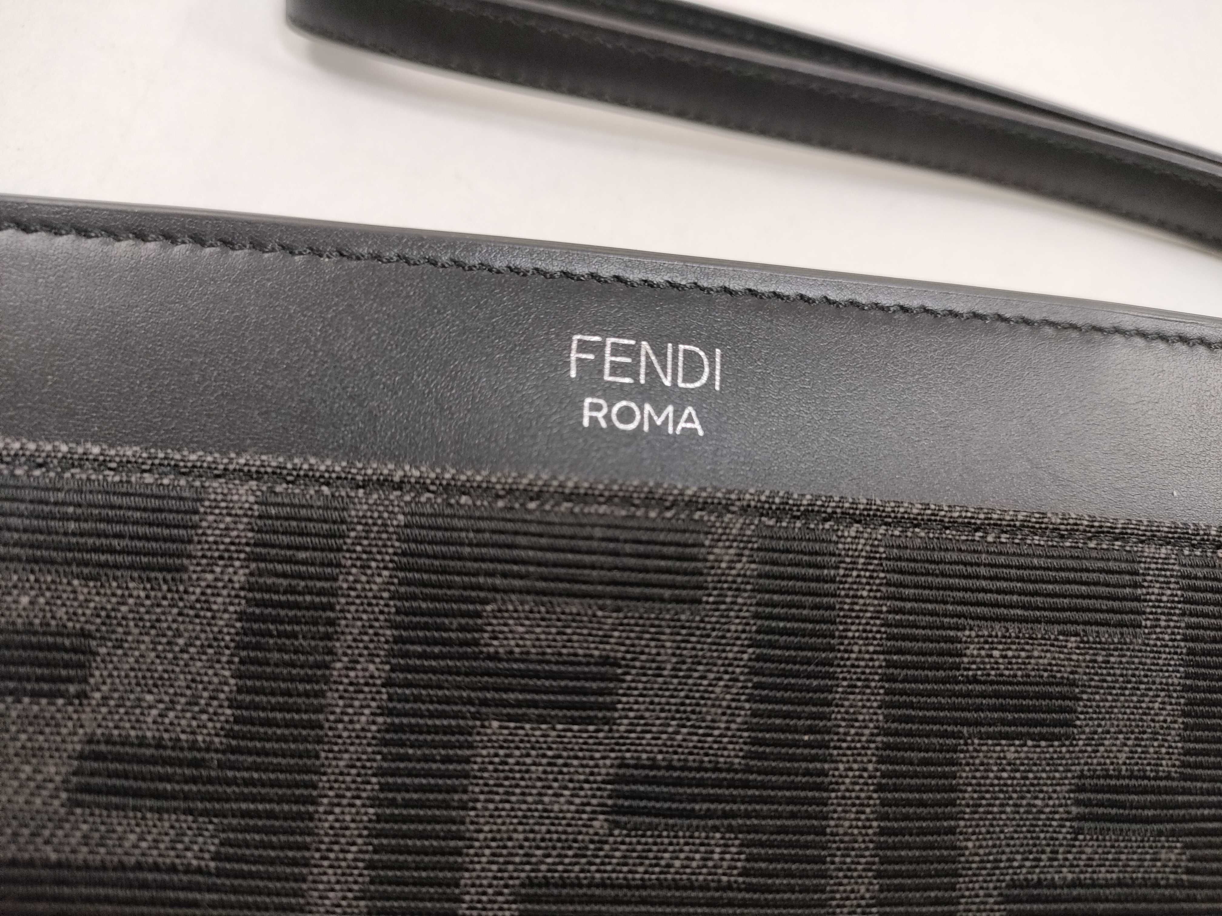 Zucca pattern clutch bag, black clutch bag. — view 10