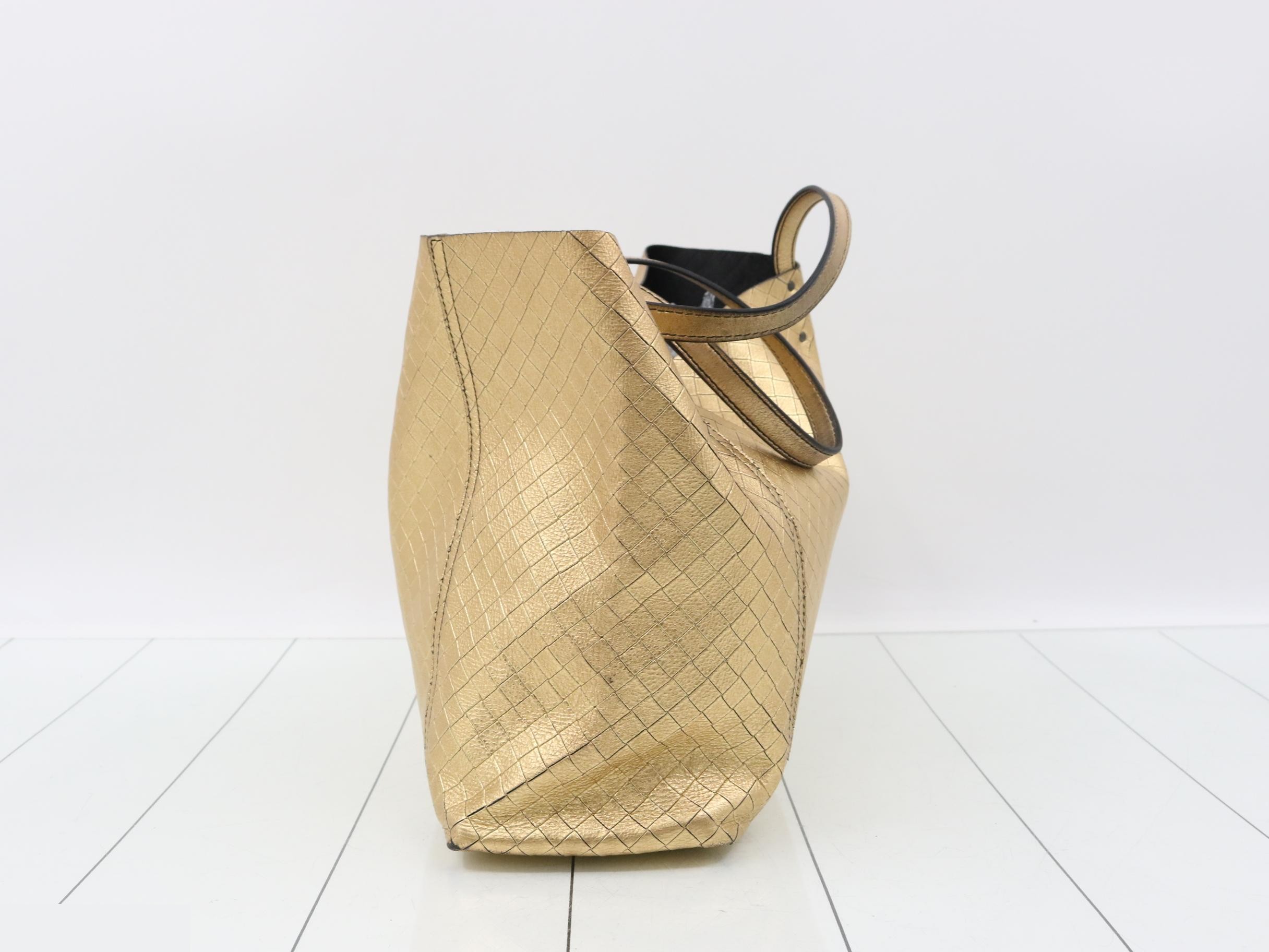 Intrecciato tote bag, gold — view 3