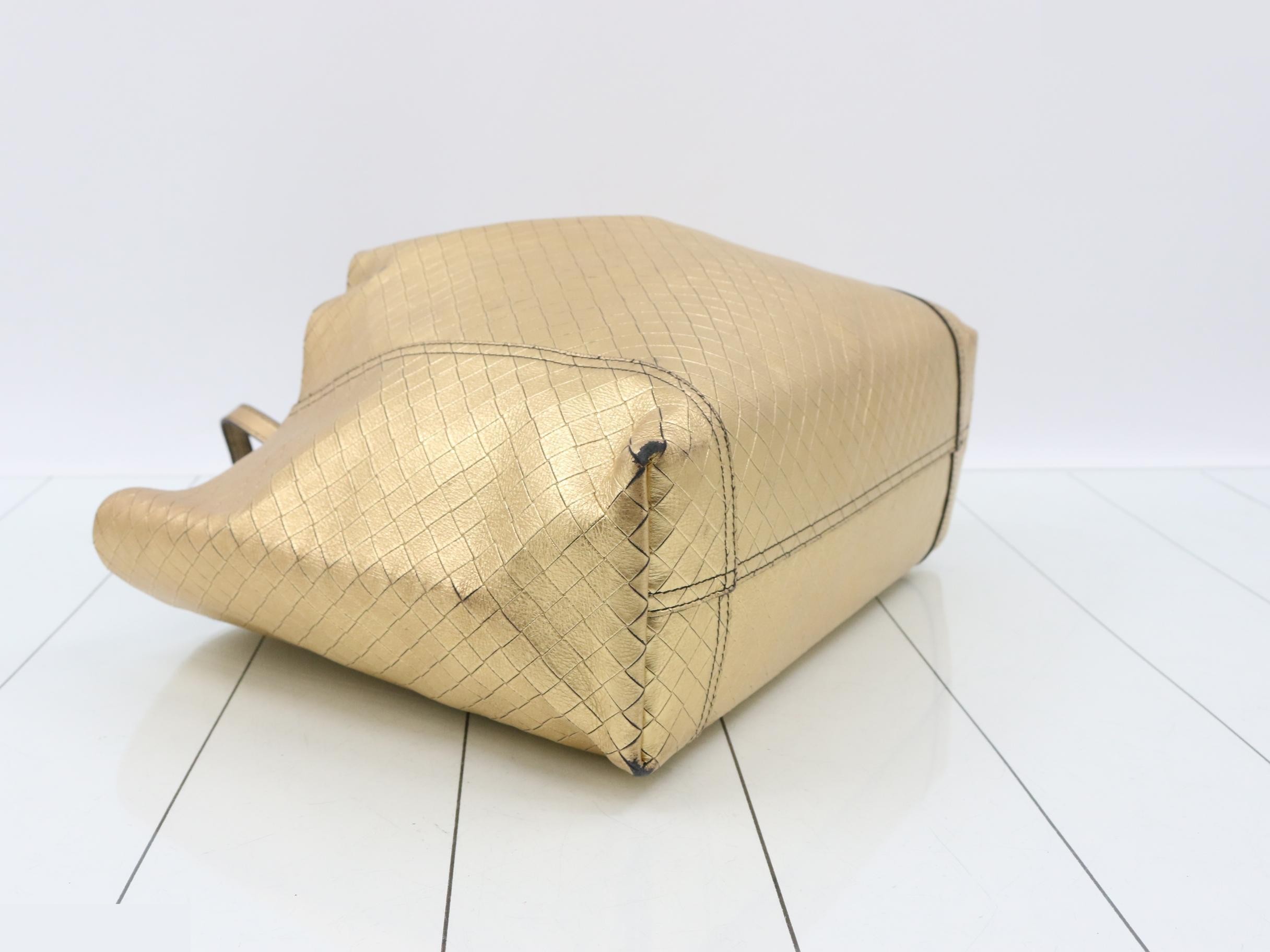 Intrecciato tote bag, gold — view 5