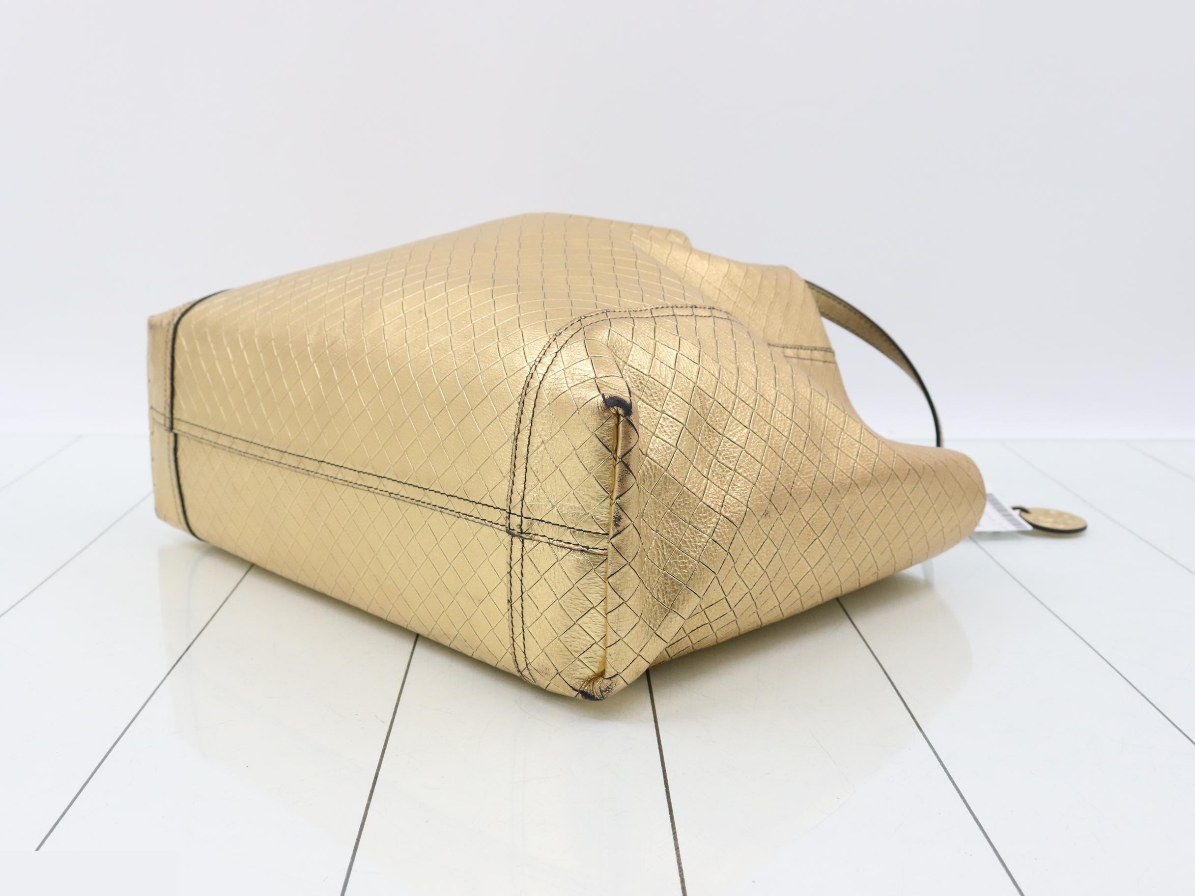 Intrecciato tote bag, gold — view 6