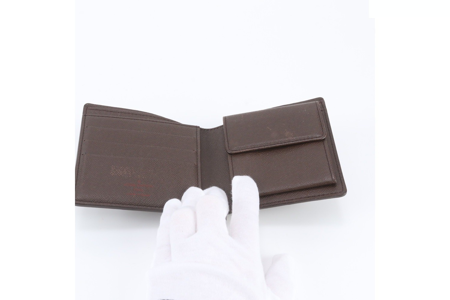 Damier Portefeuille Cardholder Monnaie N61665 Leather Bi-fold Wallet — view 6