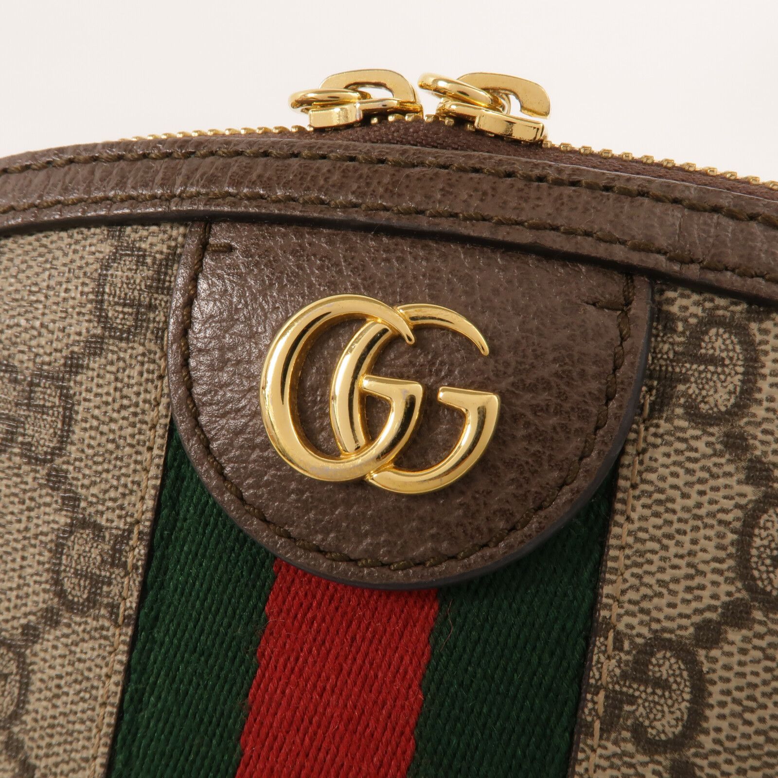 GG Supreme Ophidia Dome Shoulder Bag Small Brown Pvc Coated Canvas 499621 — view 8