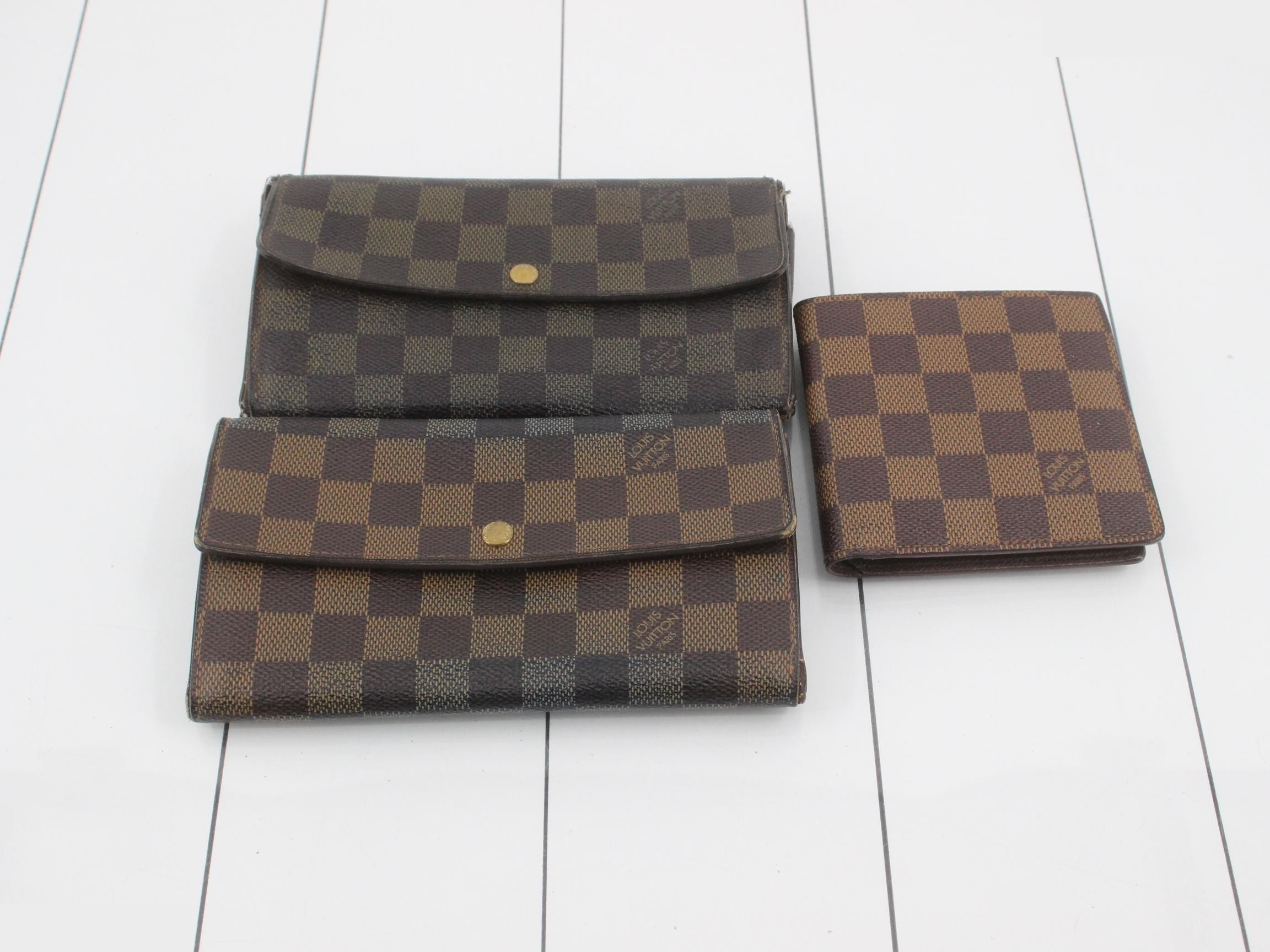 3-piece Damier wallet, BULK SALE bundle, N61734