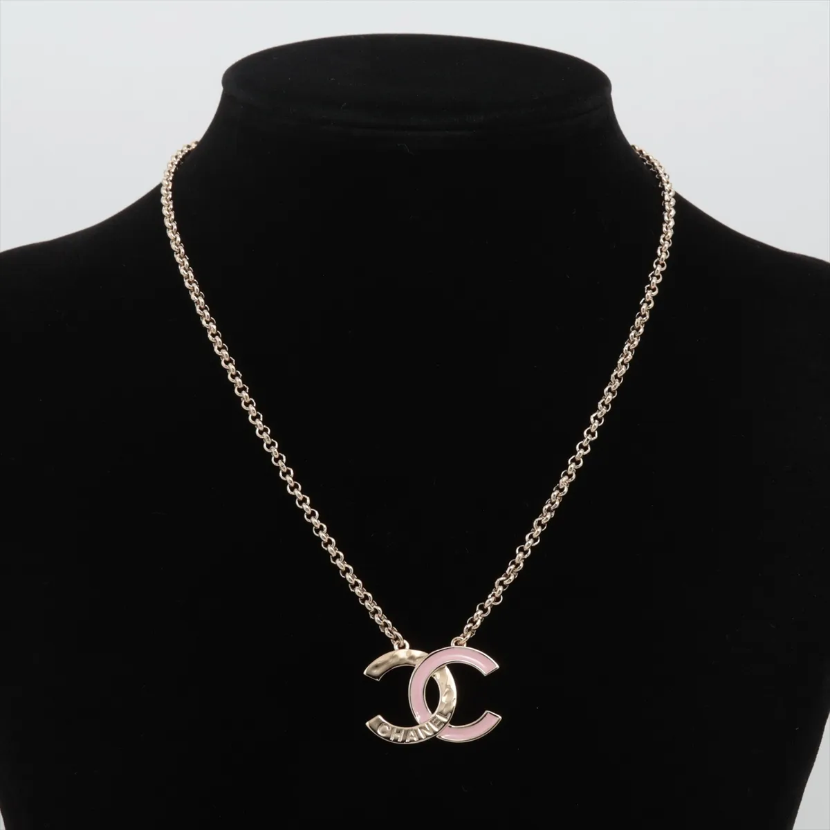 Coco Mark I24B Necklace, GP Gold x Pink, — view 5