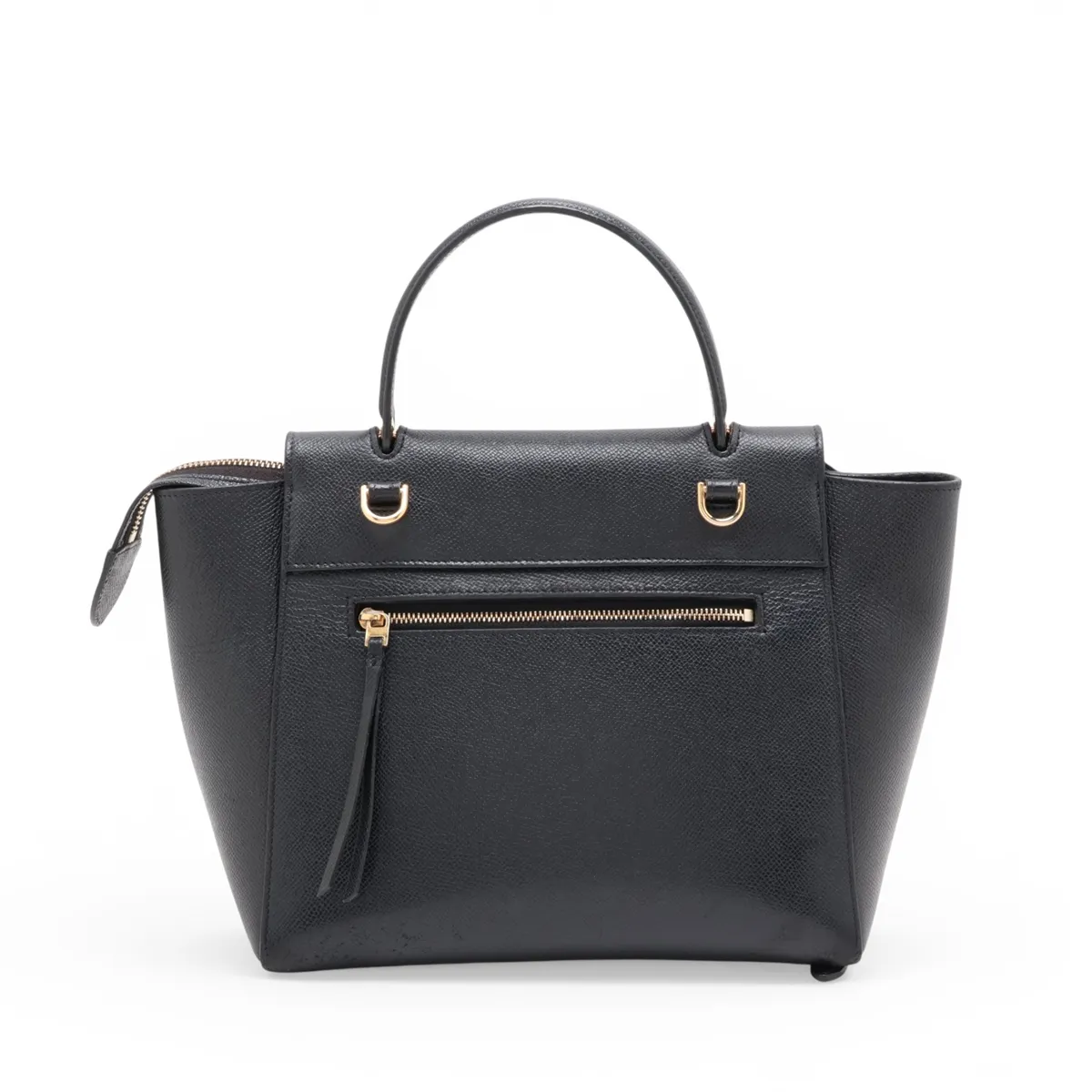 Belt Bag Micro Leather 2-Way Handbag Black — view 2