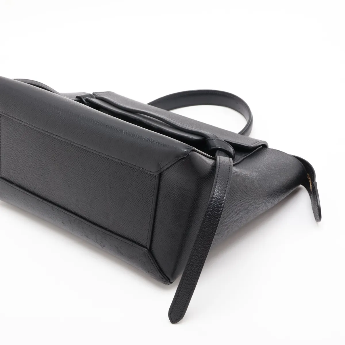 Belt Bag Micro Leather 2-Way Handbag Black — view 3
