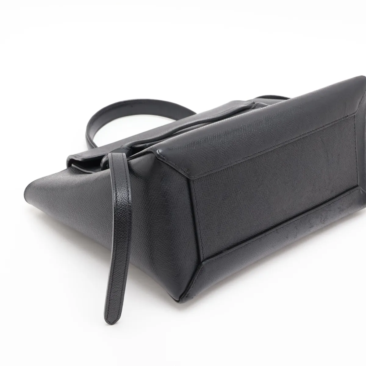 Belt Bag Micro Leather 2-Way Handbag Black — view 4