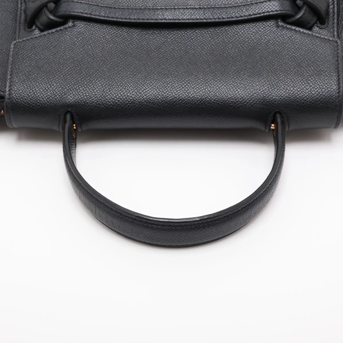Belt Bag Micro Leather 2-Way Handbag Black — view 5