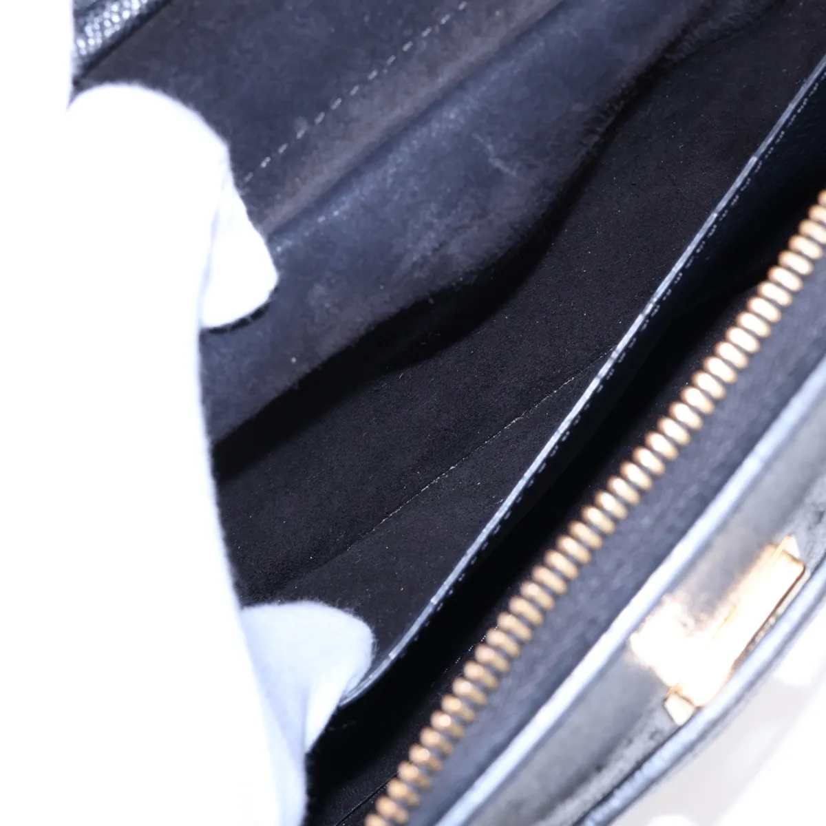 Belt Bag Micro Leather 2-Way Handbag Black — view 10
