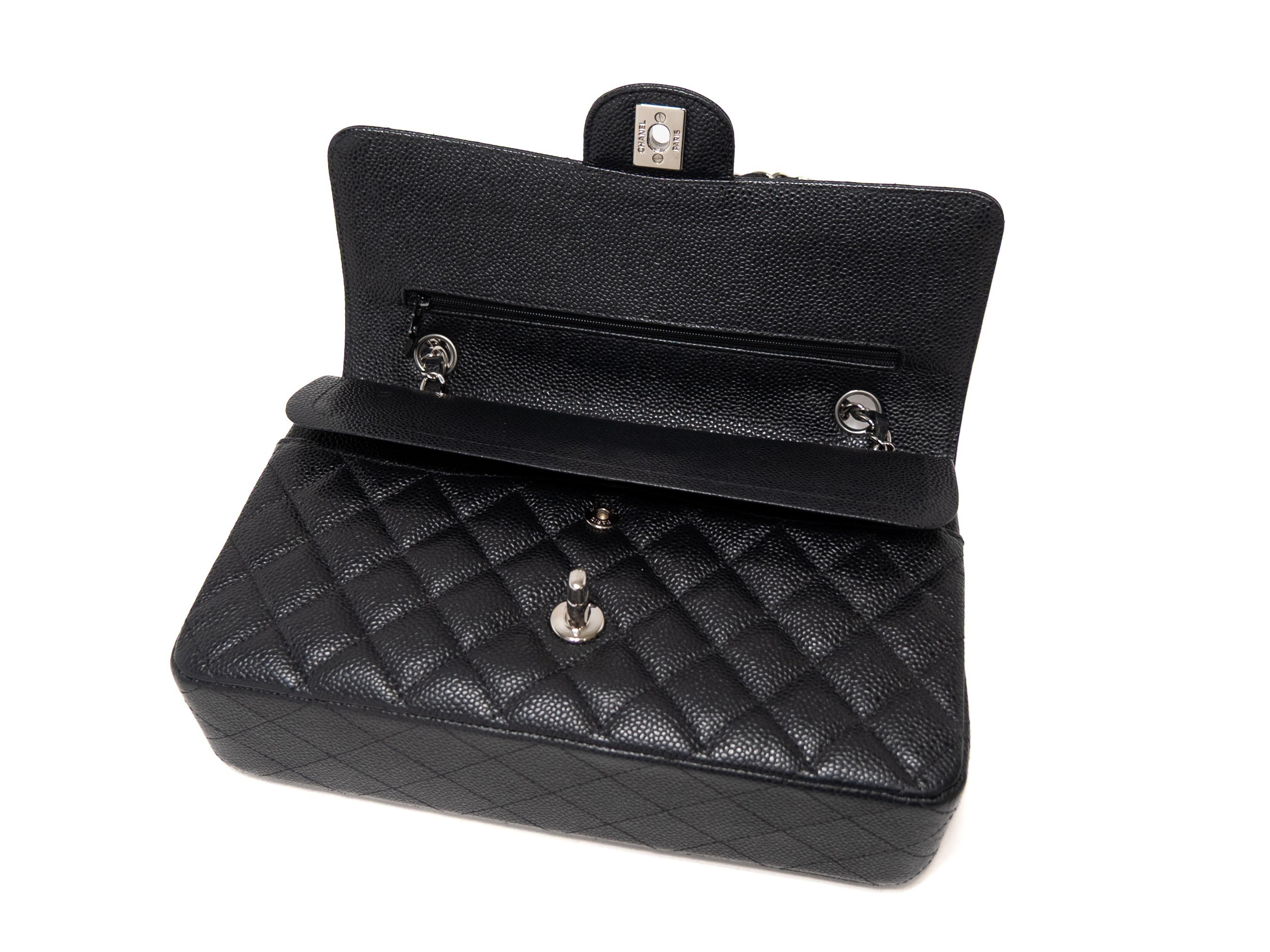Matelassé Double Flap Caviar Skin Seal — view 8