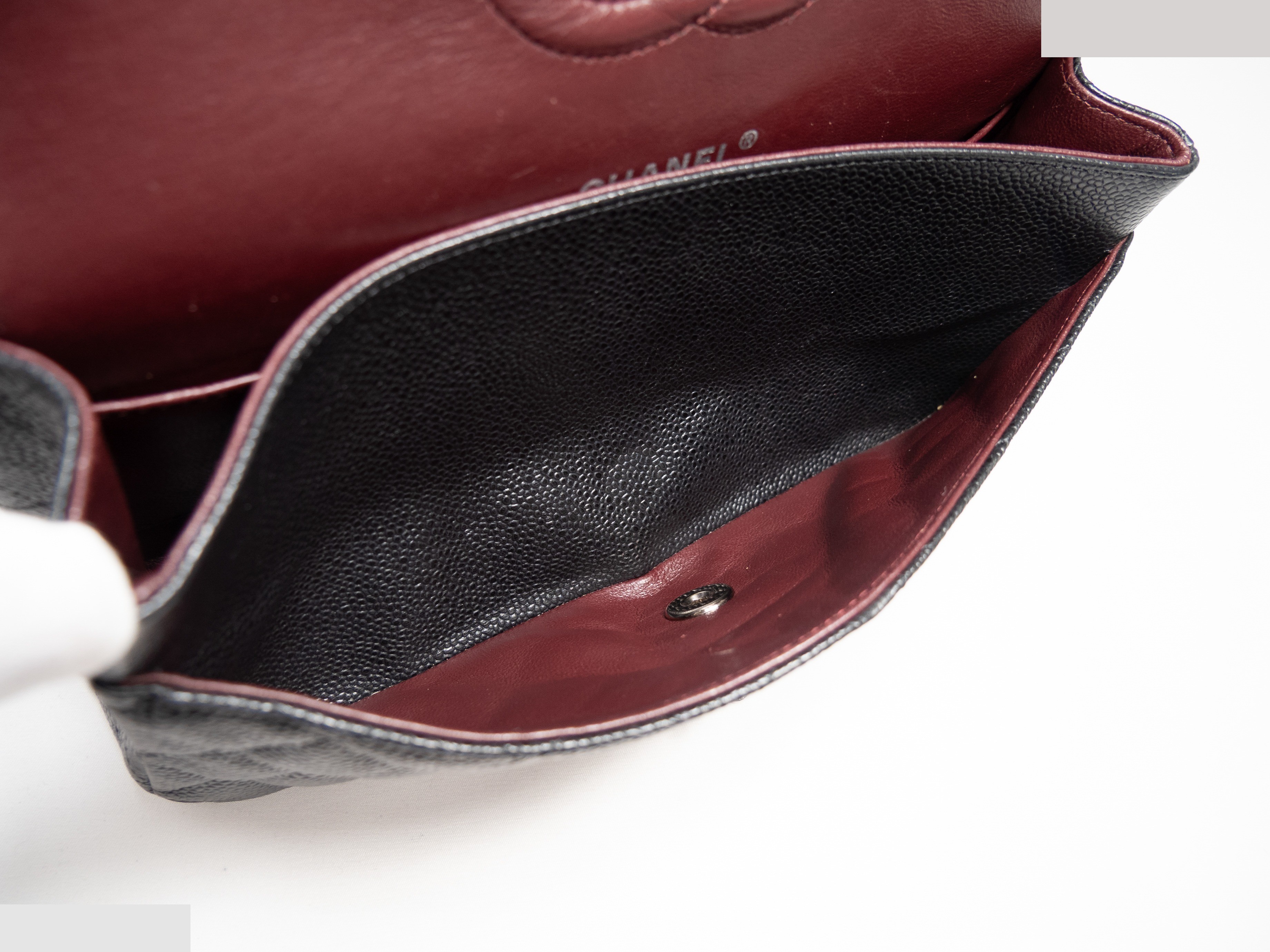 Matelassé Double Flap Caviar Skin Seal — view 10