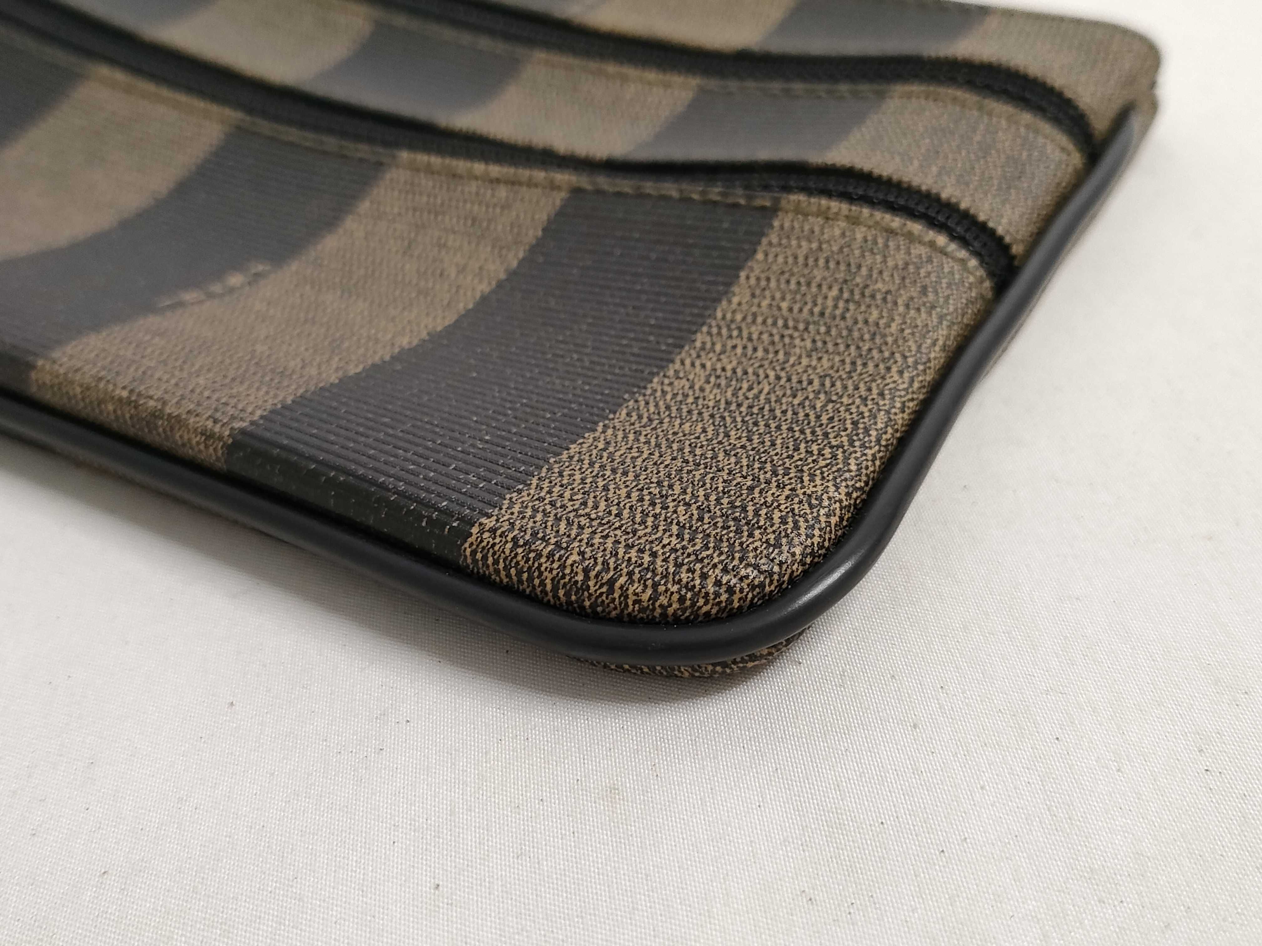 Pecan pattern Fendi Zucca stripe pouch — view 3