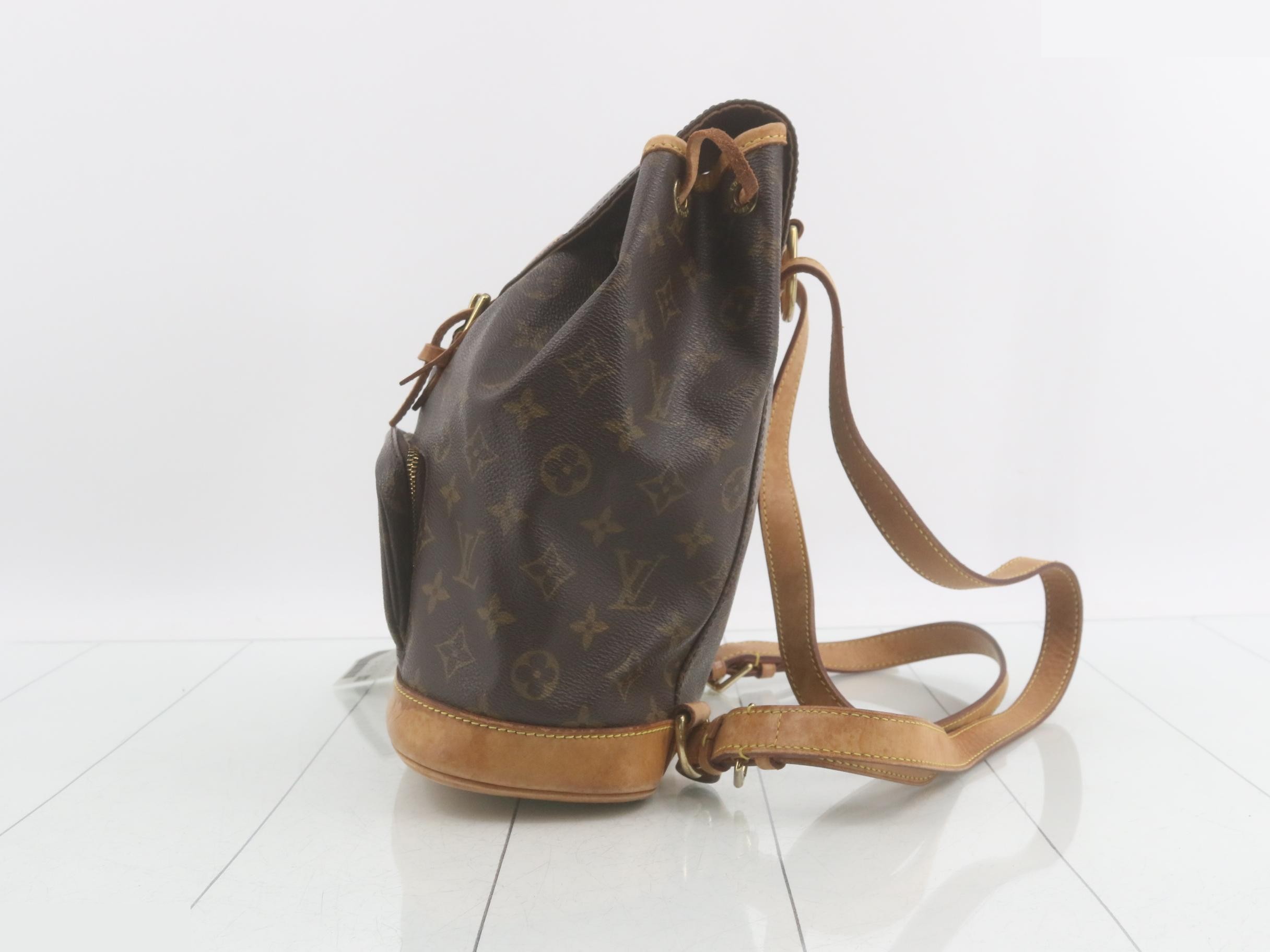 Monogram Montsouris MM Backpack with Flap, Brown — view 3