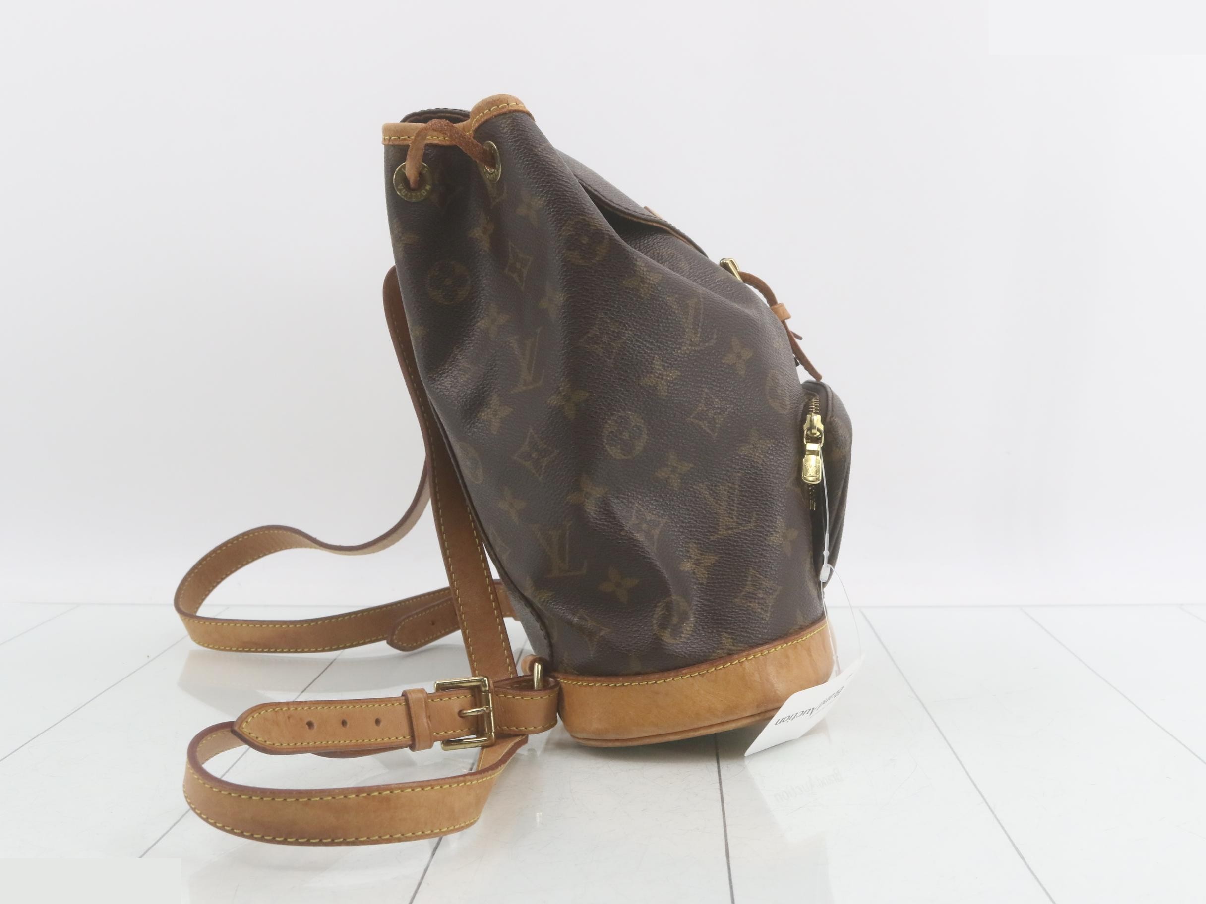 Monogram Montsouris MM Backpack with Flap, Brown — view 4
