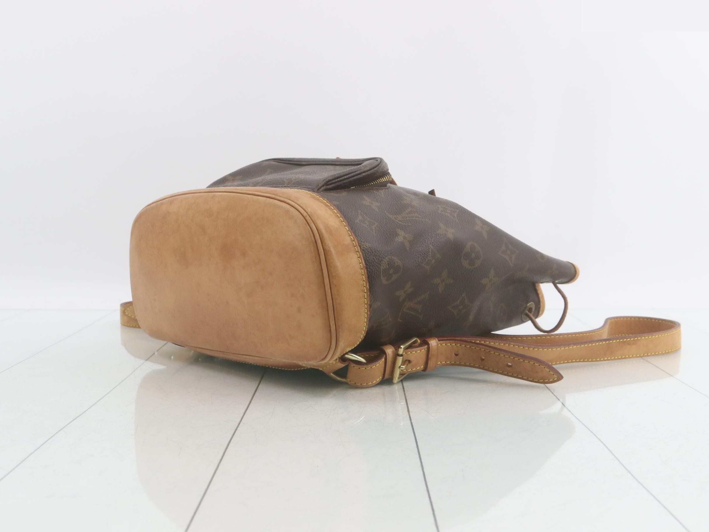 Monogram Montsouris MM Backpack with Flap, Brown — view 6