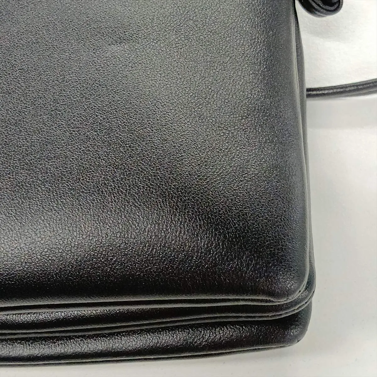 Trio Flap Leather Shoulder Bag, Black — view 13