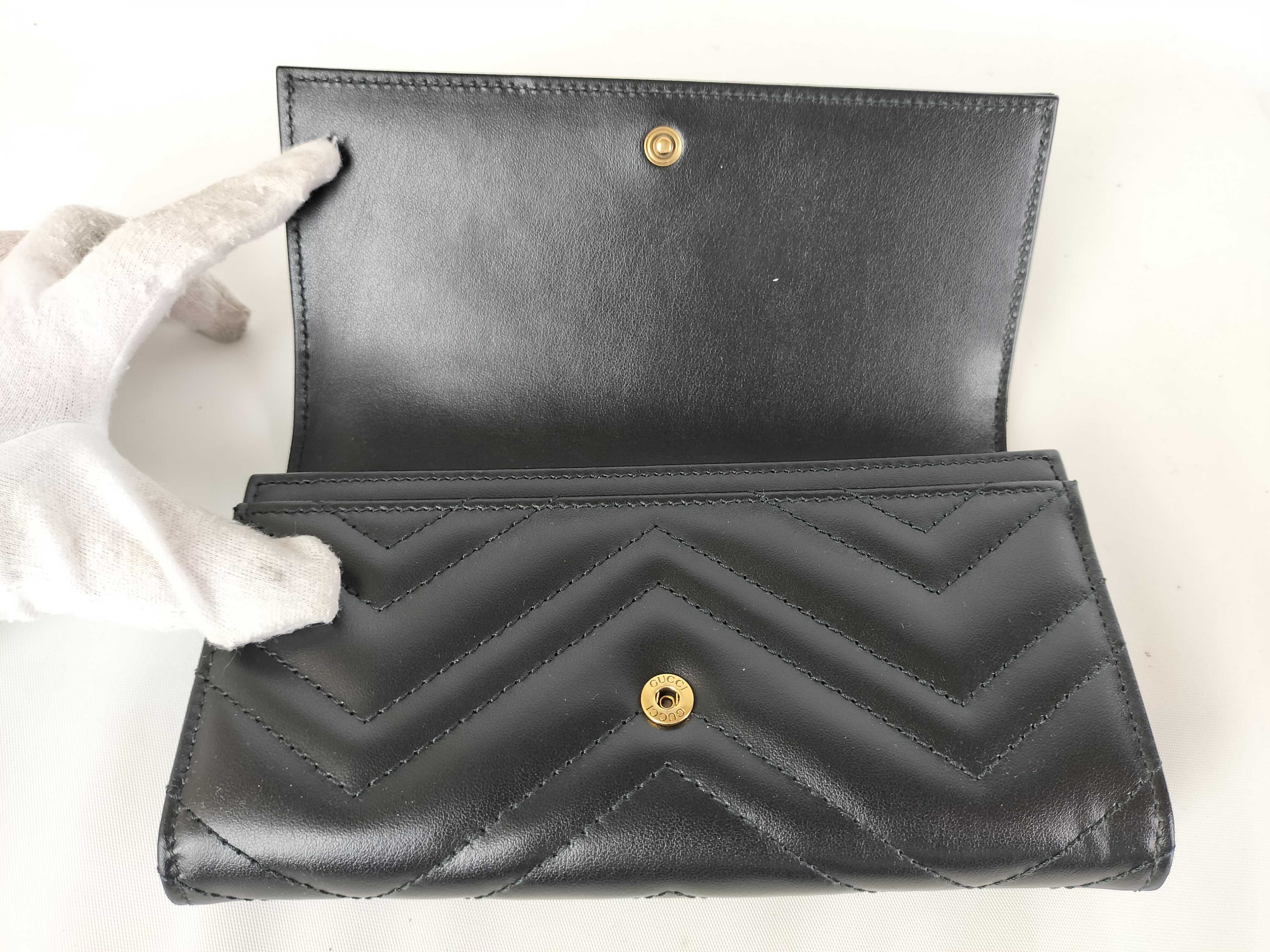 Marmont Long Wallet, Black — view 7