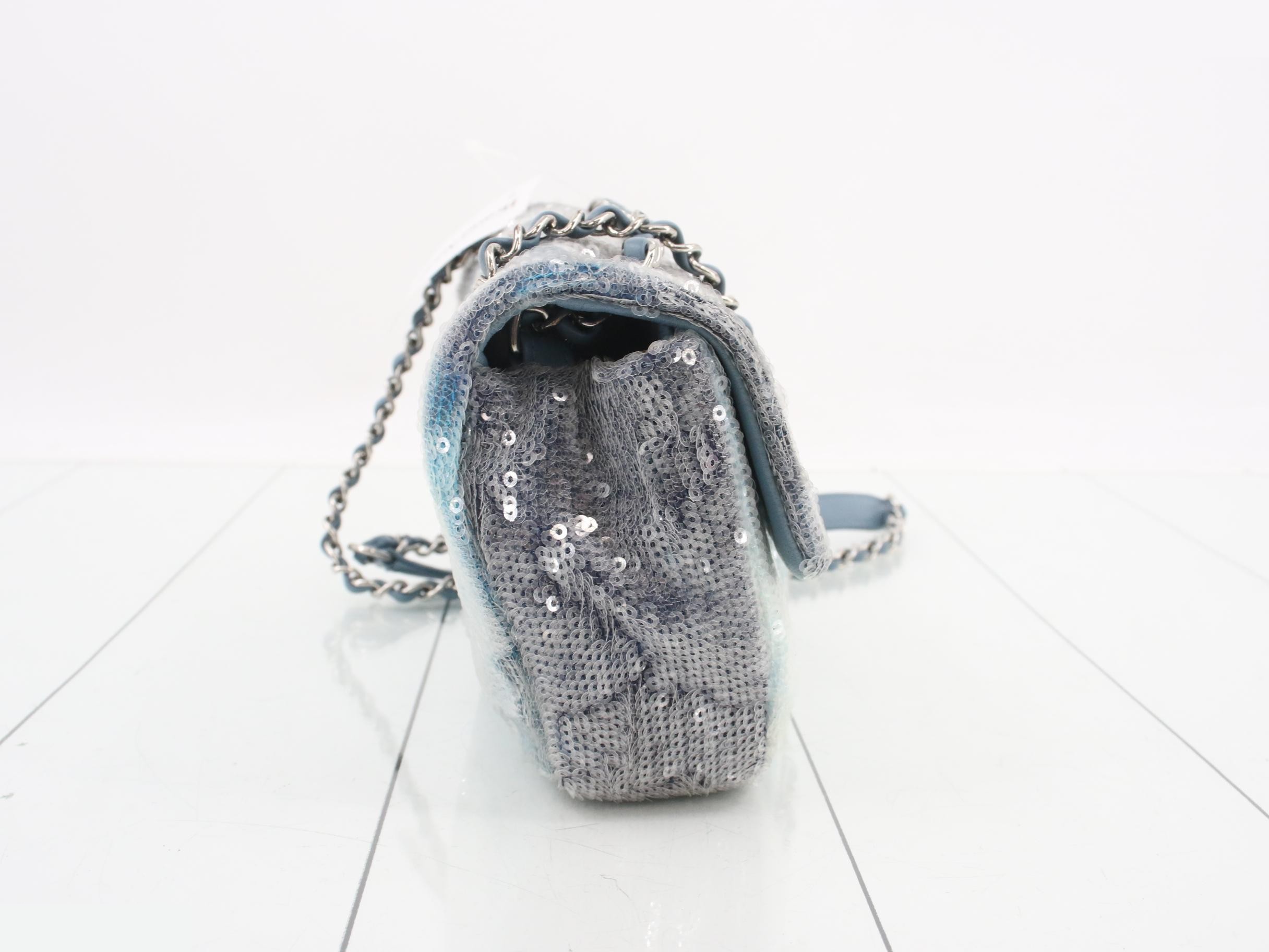sequined matelassé chain shoulder bag — view 4