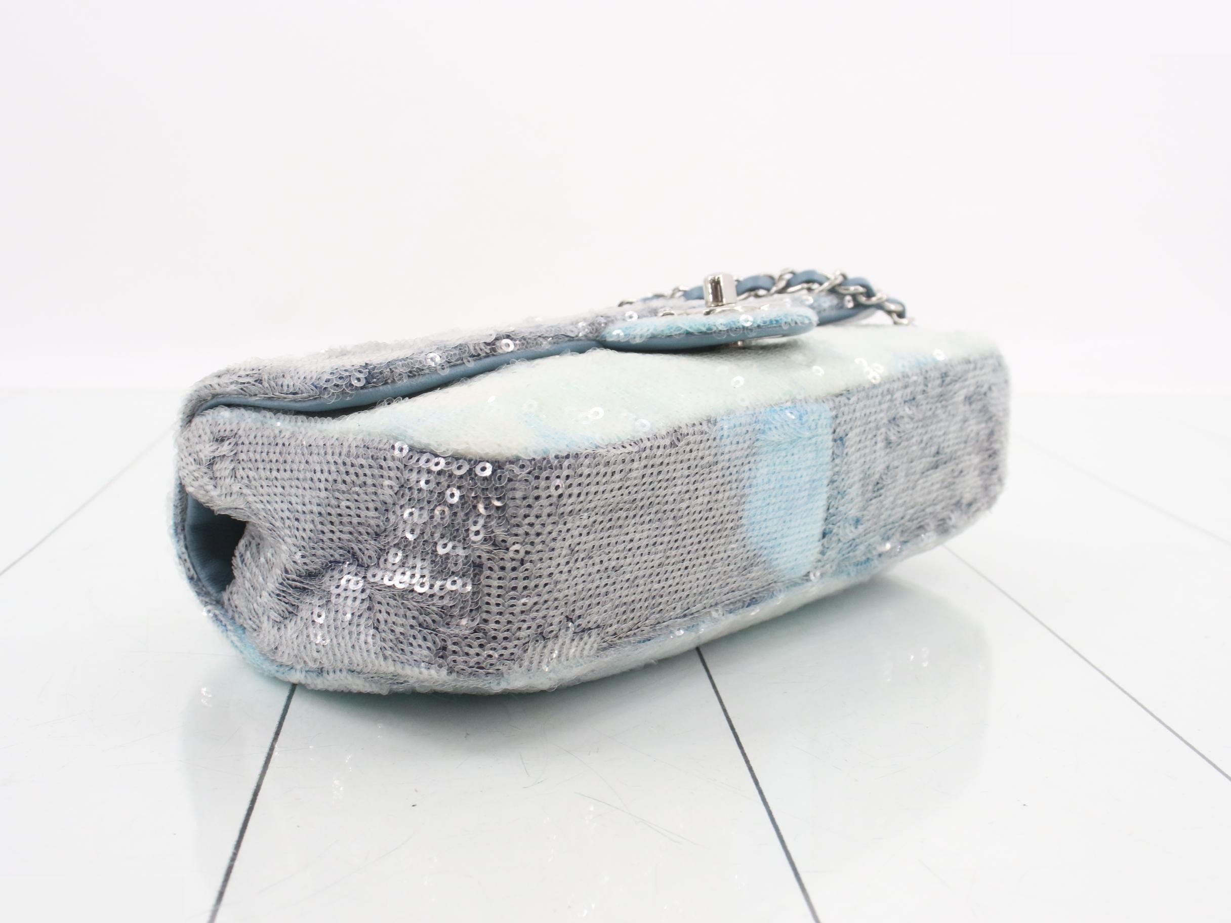 sequined matelassé chain shoulder bag — view 5