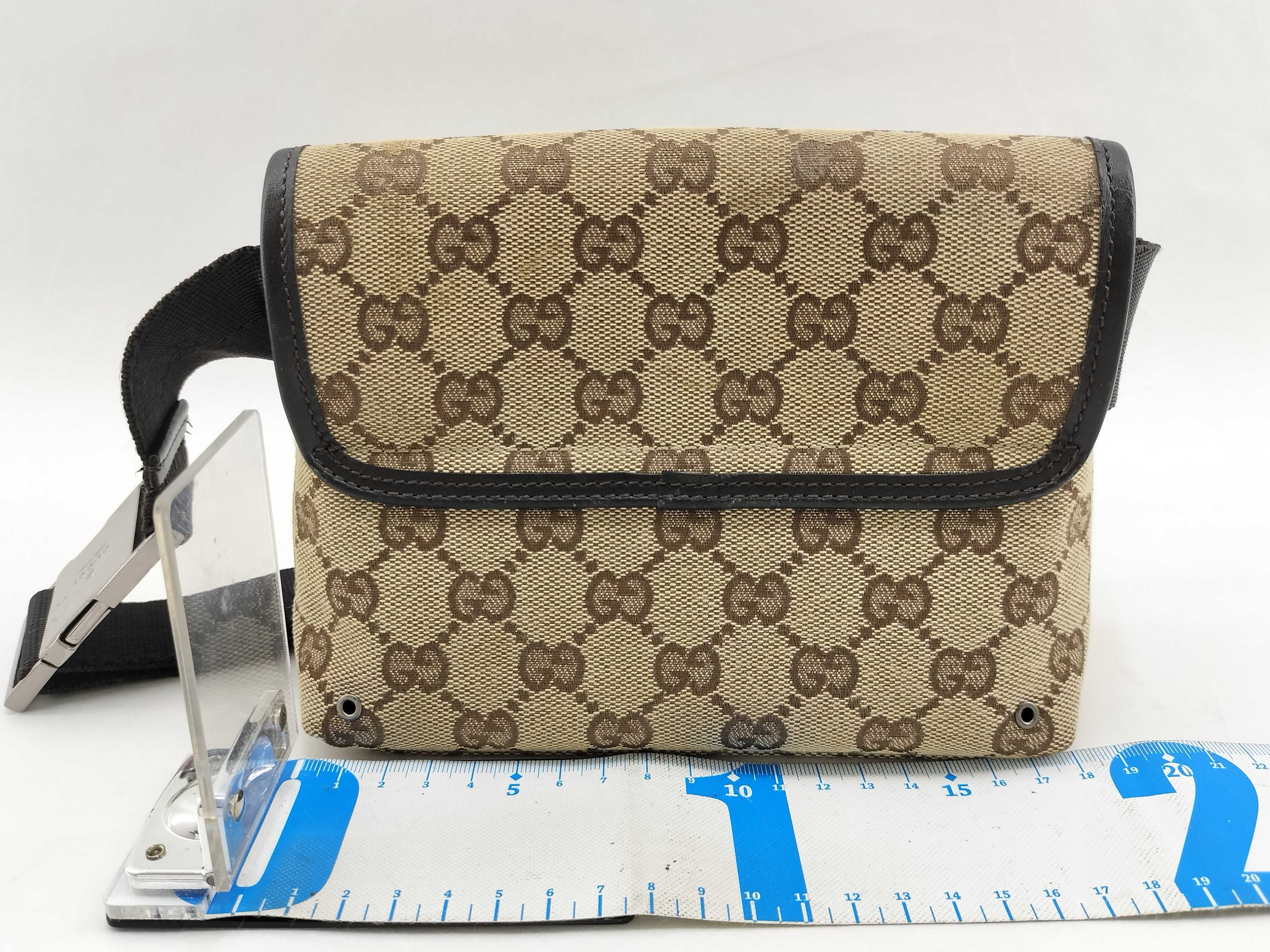 GG Canvas Waist Bag, Brown, 92543 — view 2