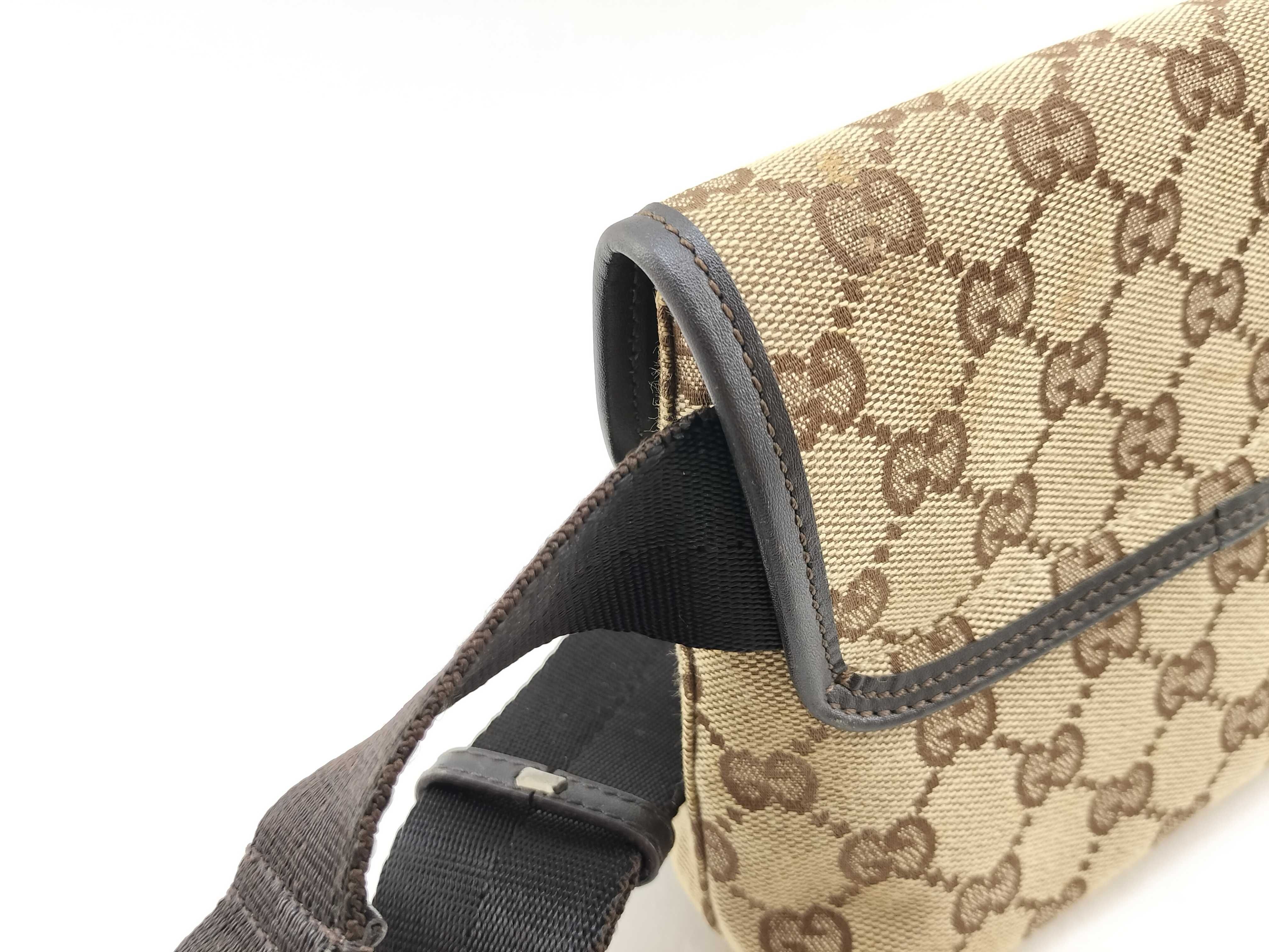GG Canvas Waist Bag, Brown, 92543 — view 3