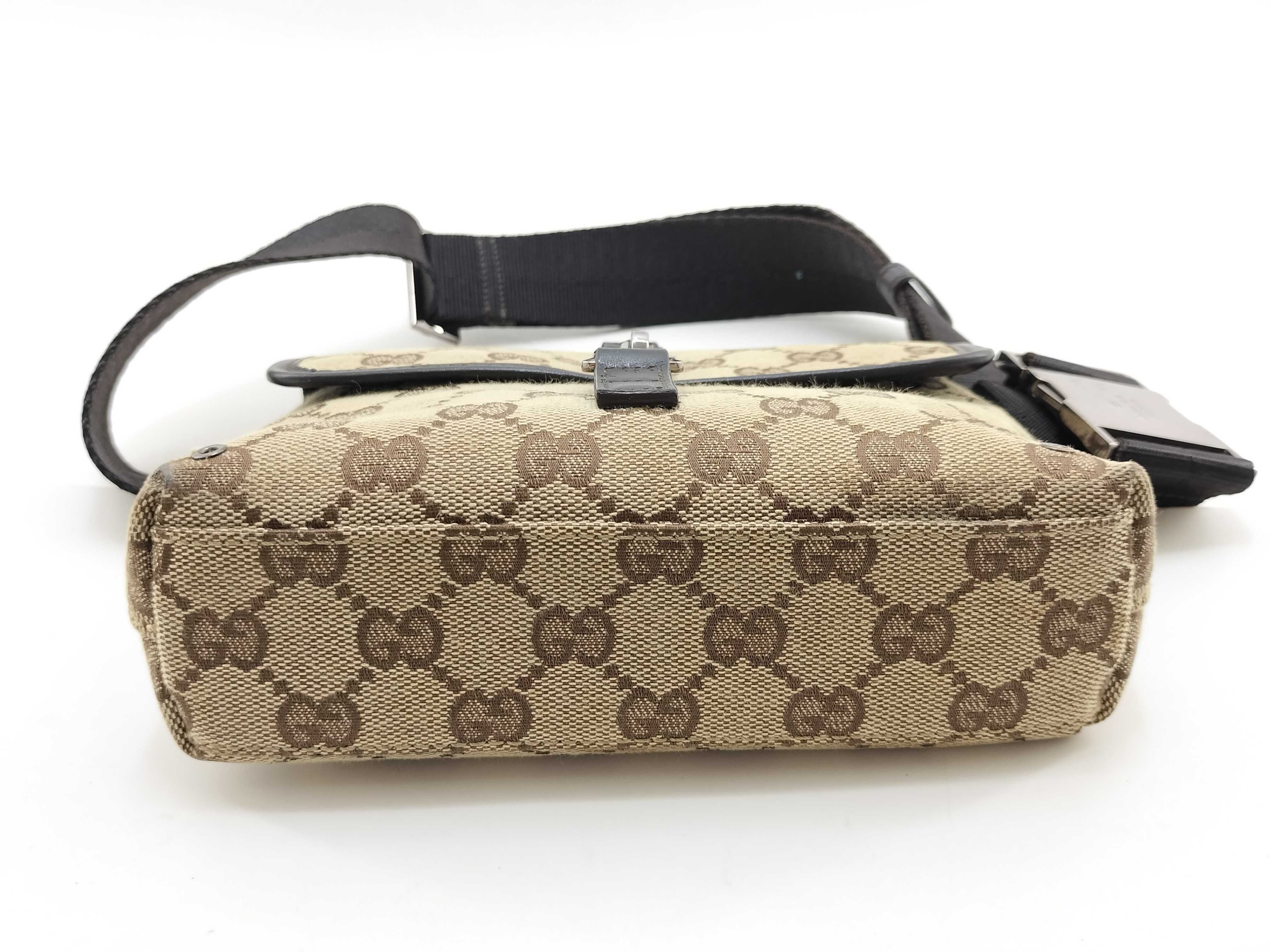 GG Canvas Waist Bag, Brown, 92543 — view 6