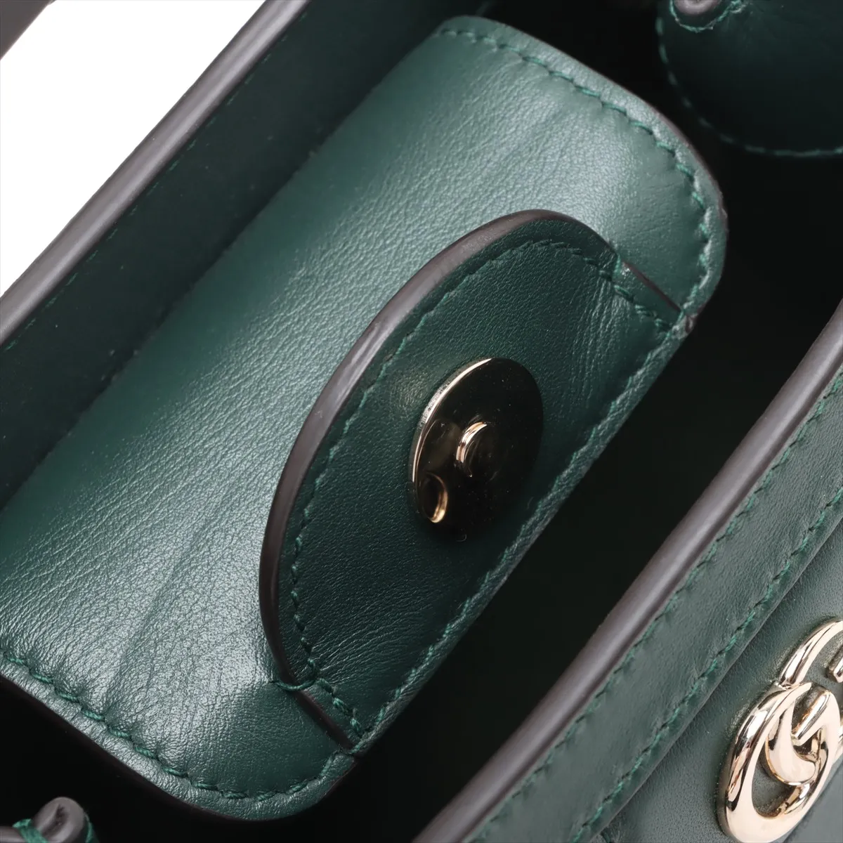 Bamboo Diana Small Leather 2WAY Handbag Green 832936 — view 11